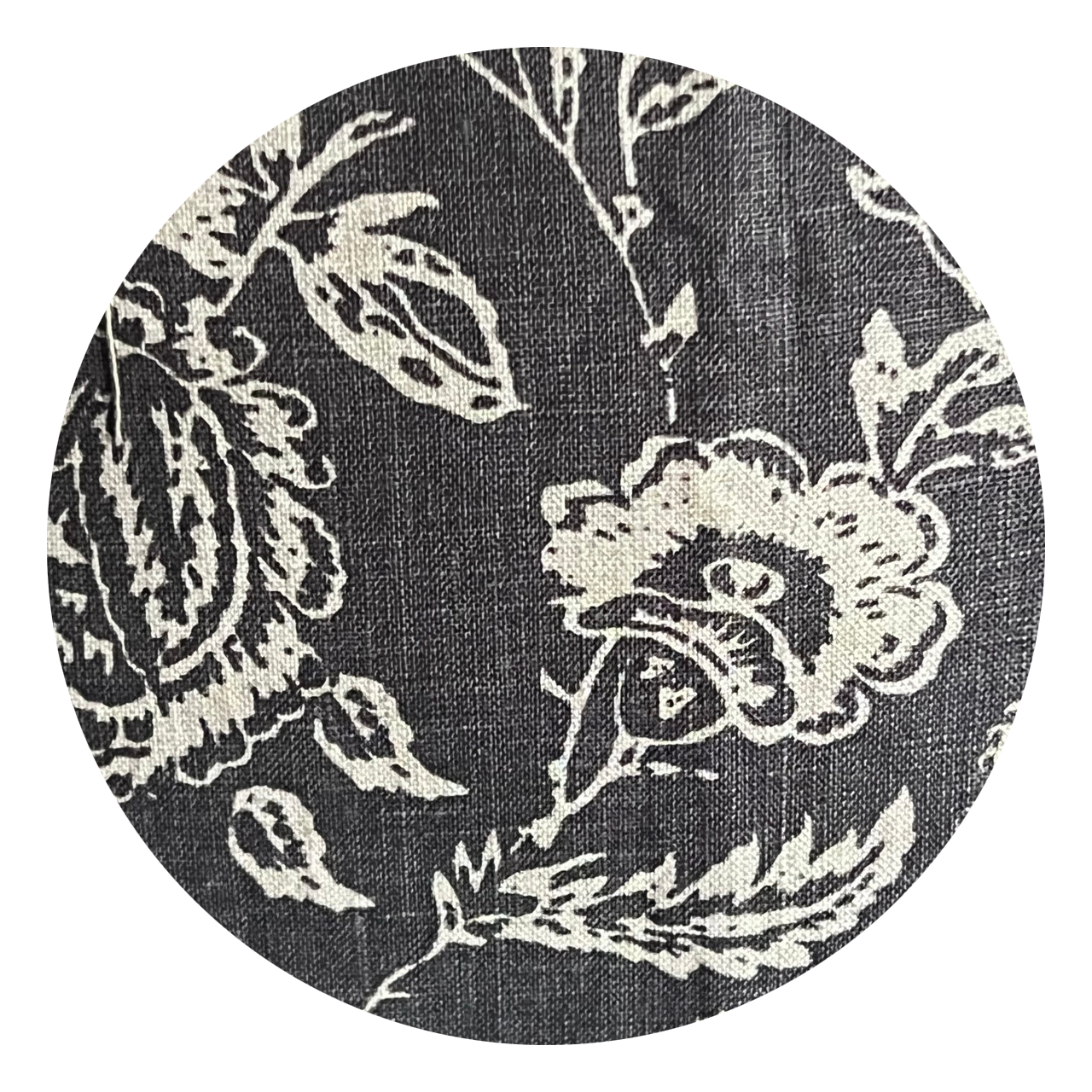 Cabbages and Roses French Toile Linen Fabric Black Cushion Pillow Cover