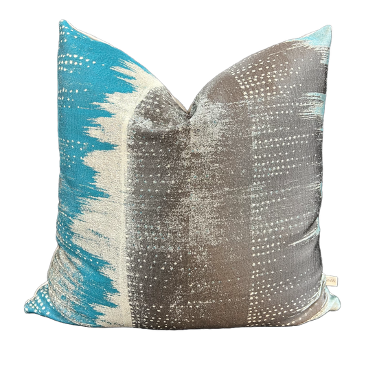Jane Churchill Leon Contemporary Designer Blue Fabric Sofa Cushion Pillow Cover Throw