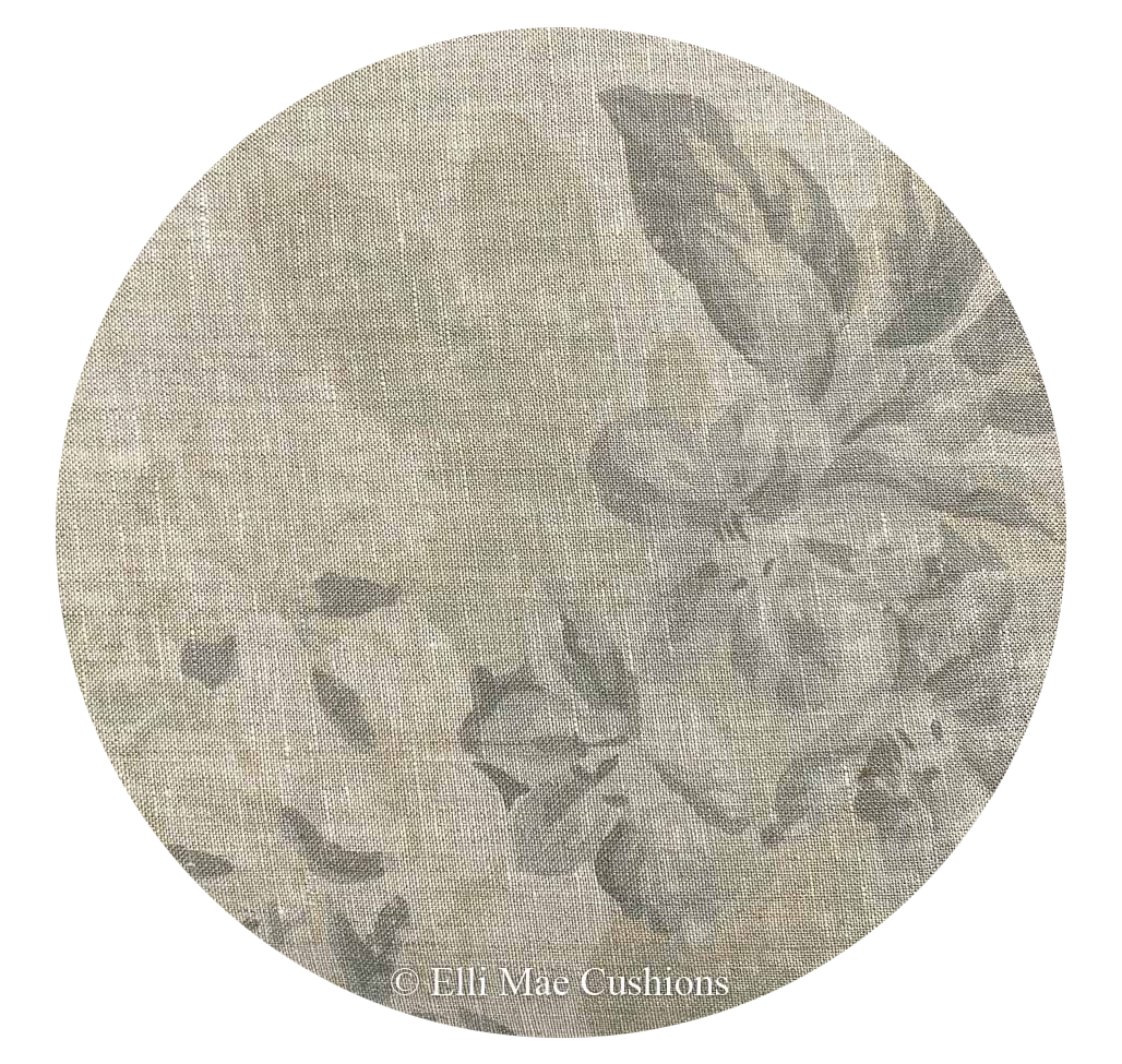 Cabbages and Roses Mary Designer Linen Pale Blue Sage Green Cushion Pillow Cover