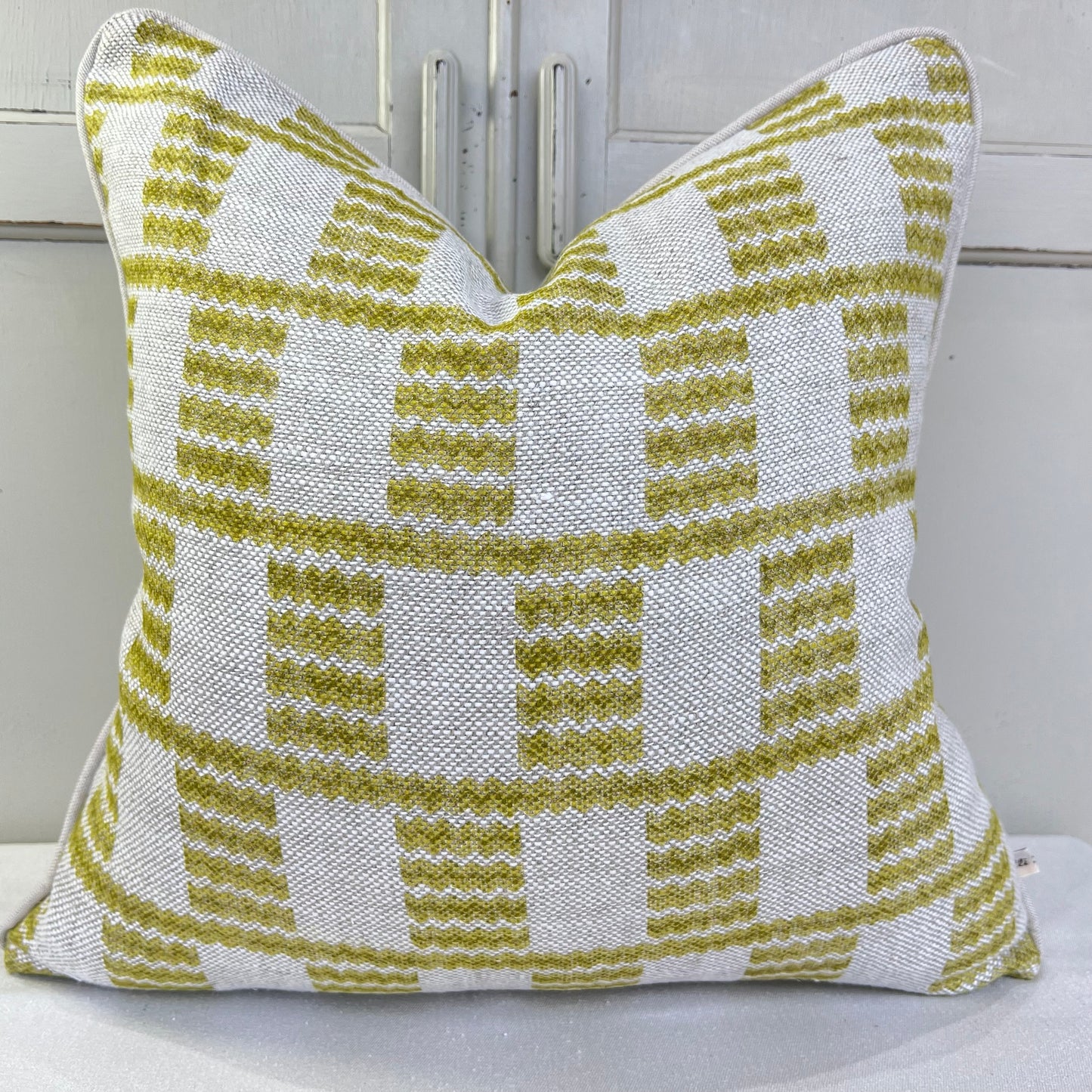 Cushions Made In Fermoie Cove Linen Luxury Designer Decorative Chartreuse Neutral Cushion Pillow Throw Cover