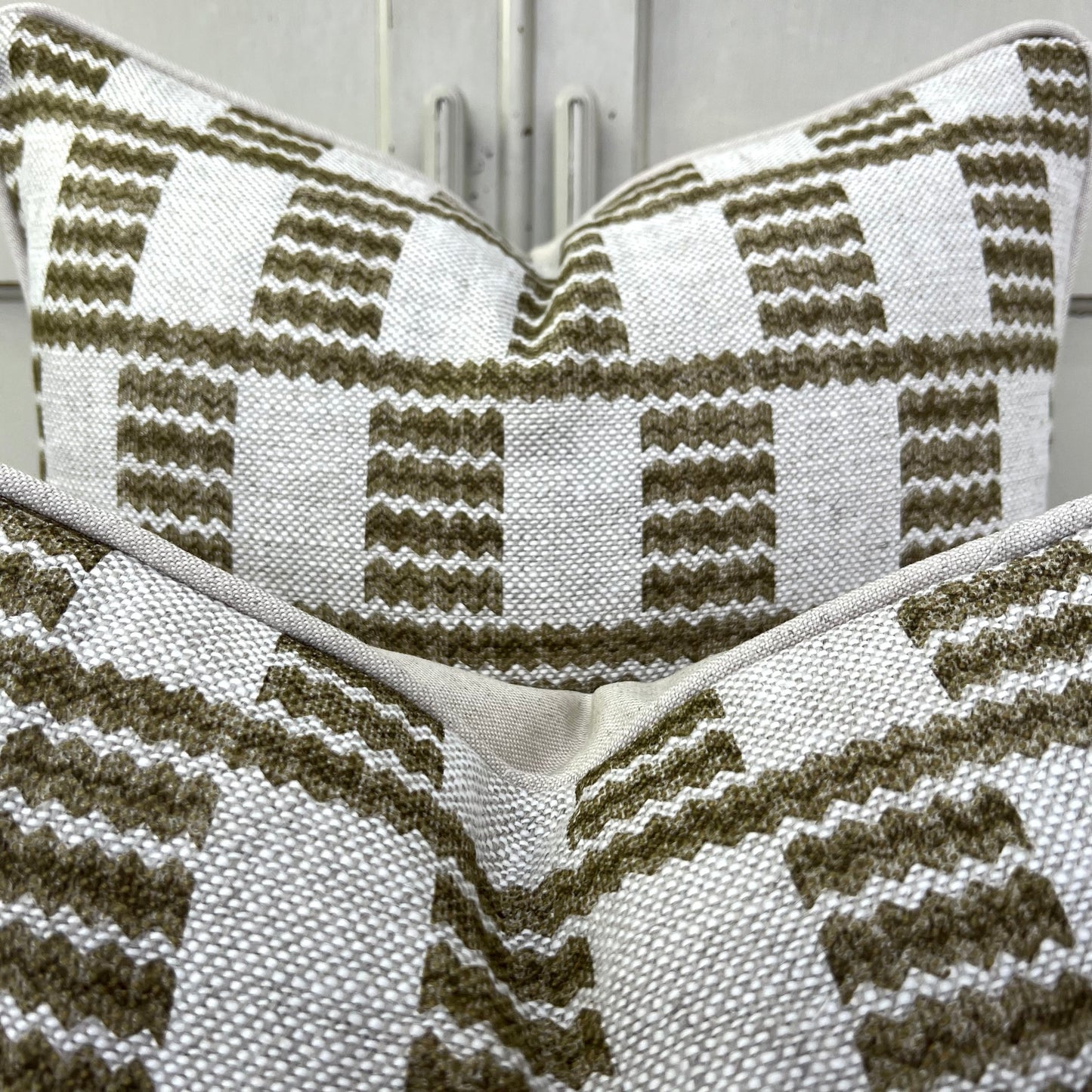 Cushions Made In Fermoie Cove Linen Luxury Designer Decorative Green Neutral Cushion Pillow Throw Cover