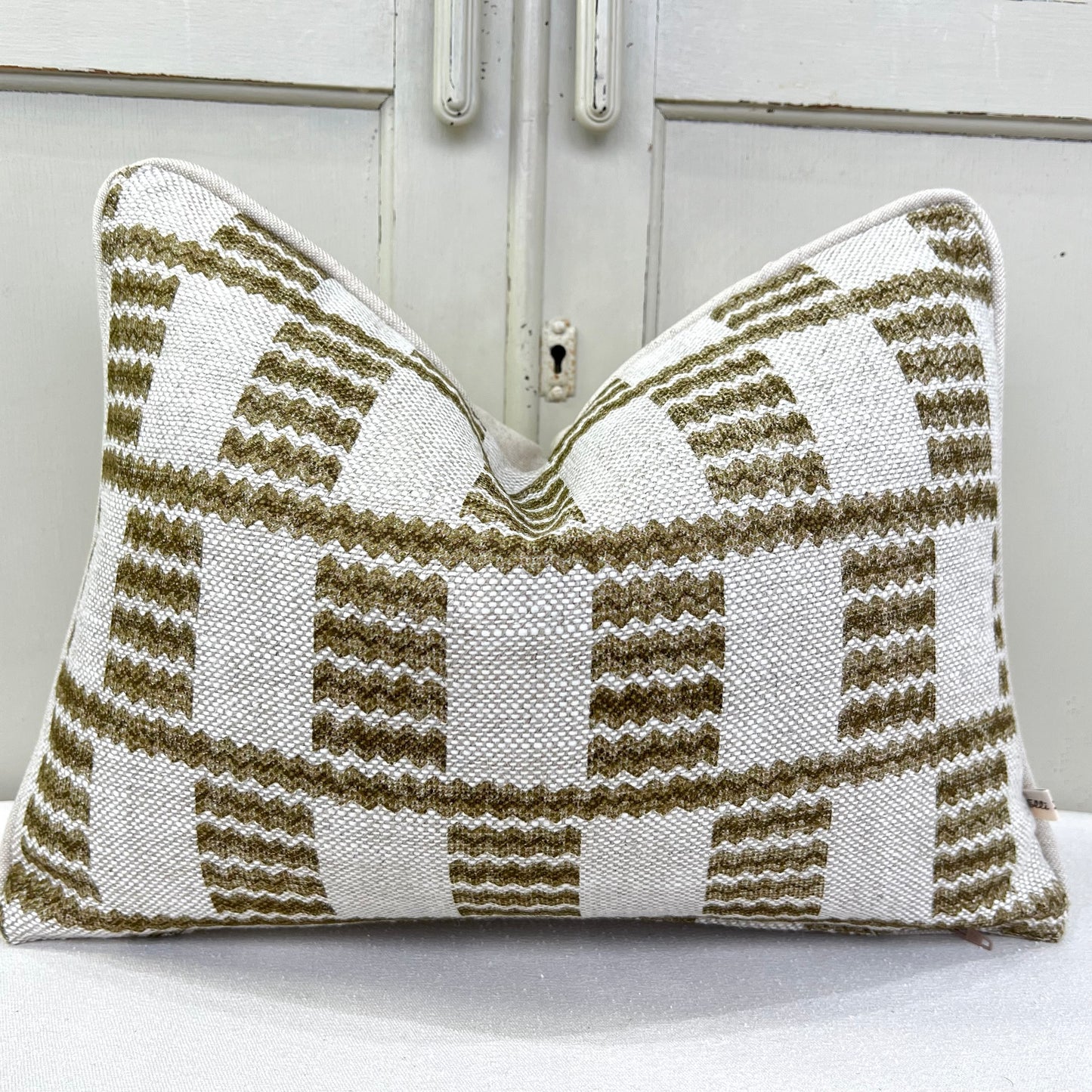 Cushions Made In Fermoie Cove Linen Luxury Designer Decorative Green Neutral Cushion Pillow Throw Cover
