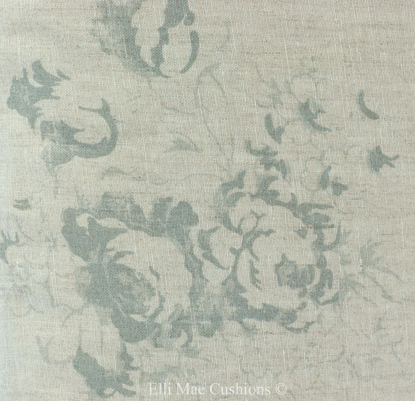 Cabbages and Roses Natural Hatley Shabby Chic Fabric French Blue Cushion Pillow Cover