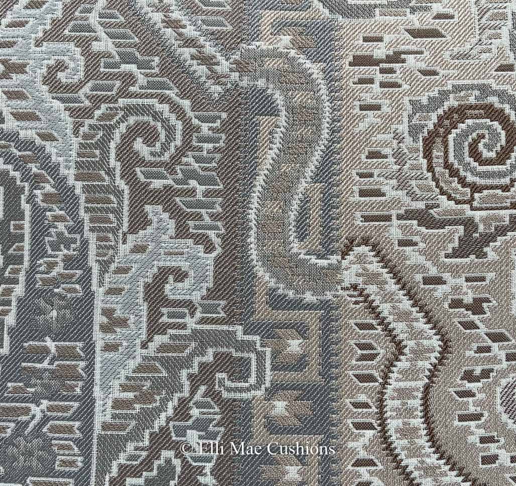 Luxury Designer Aztec Fabric Beige Grey Cream Cushion Pillow Cover