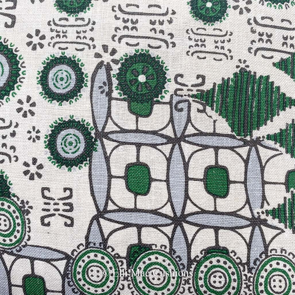 Martyn Lawrence Halcyon Luxury Designer Modern Green Beige Fabric Cushion Pillow Throw Cover