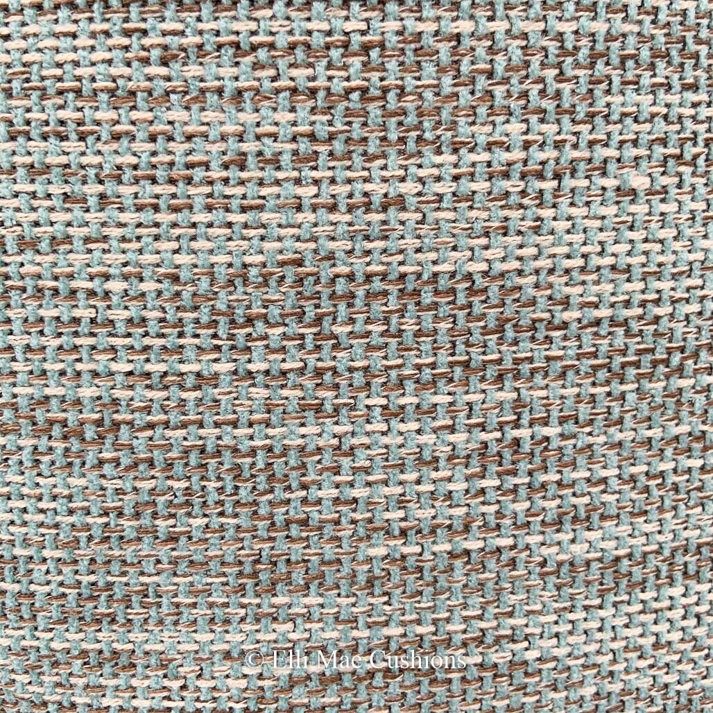 Luxury Designer Blue Green Weave Fabric Cushion Pillow Throw Cover