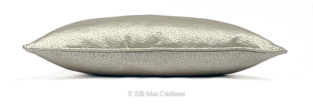 Sahco Dumas Luxury Designer Plain Cream Grey Textured Satin Cushion Pillow Cover