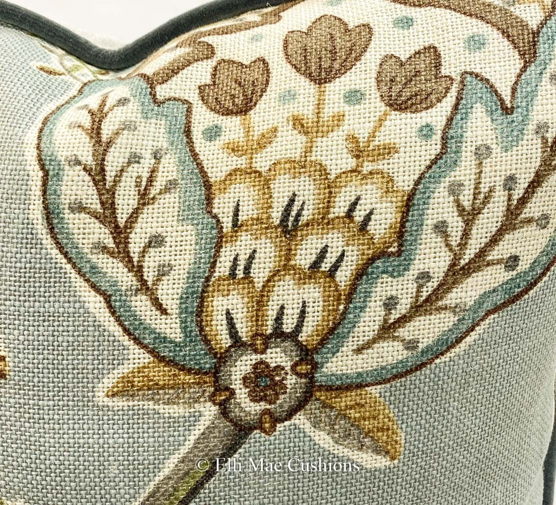 William Morris Theodosia Luxury Designer Grey Vintage Cushion Throw Sofa Pillow Cover