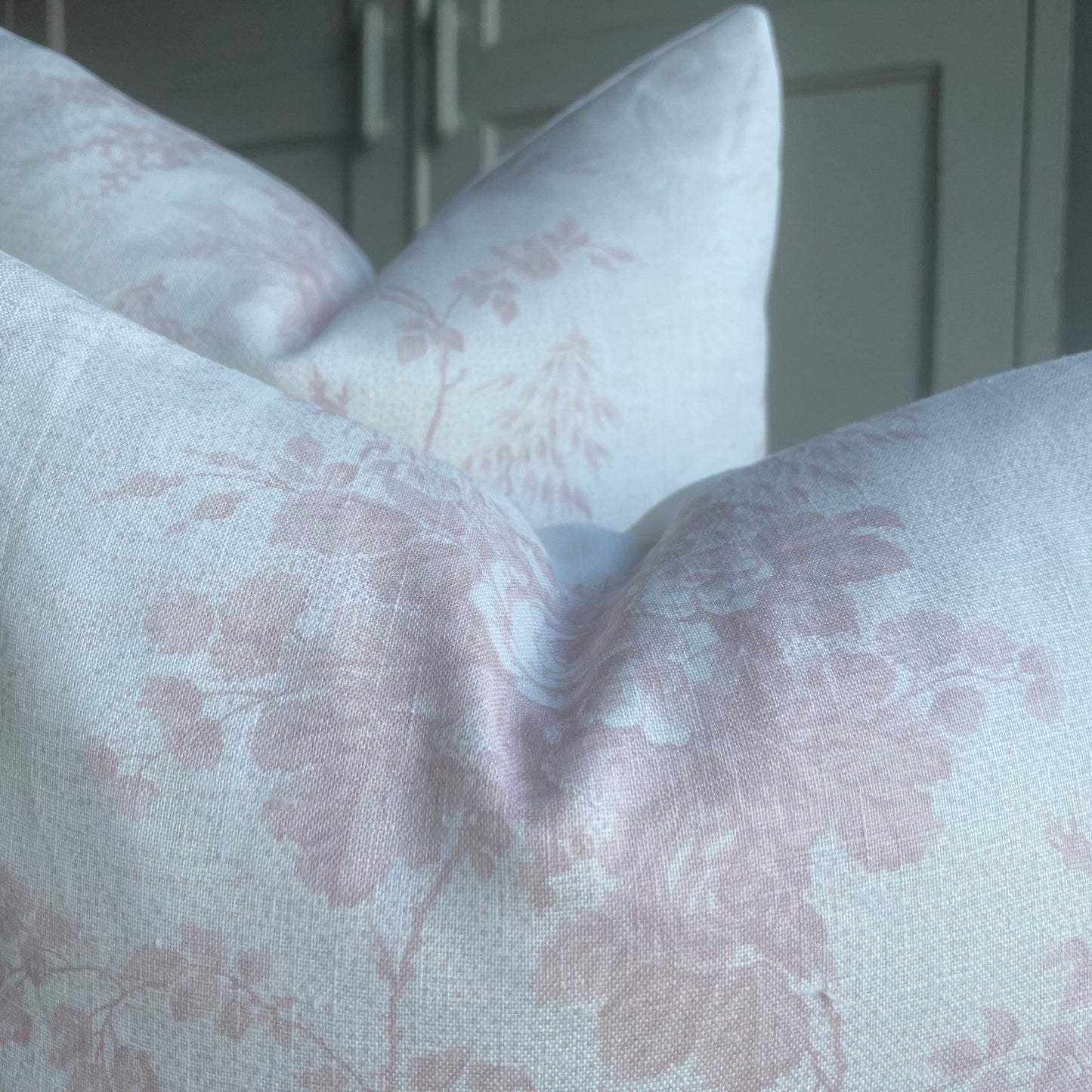 Luxury Designer Cabbages and Roses Charlotte Rose Pink Cushion Pillow Cover