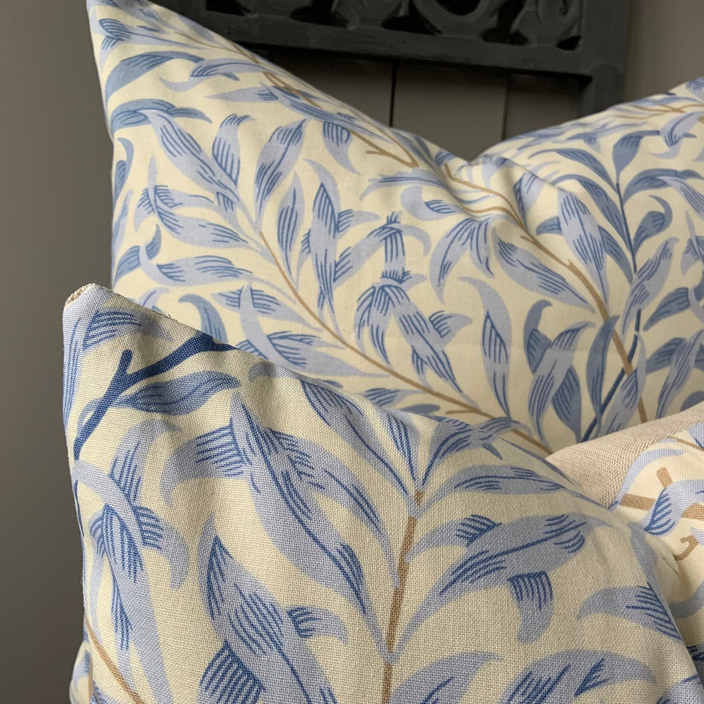 William Morris "Willow Bough" Vintage Retro Blue Sofa Cushion Pillow Cover