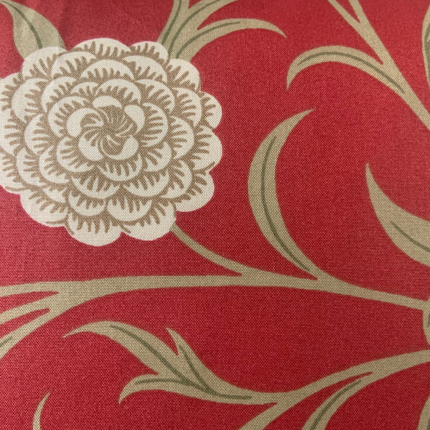 William Morris Luxury Designer "Scroll" Vintage Retro Red Floral Sofa Cushion Pillow Cover