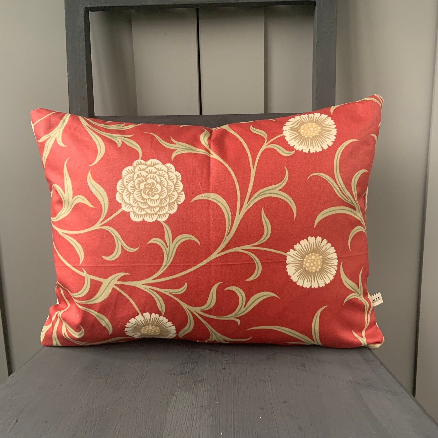 William Morris Luxury Designer "Scroll" Vintage Retro Red Floral Sofa Cushion Pillow Cover