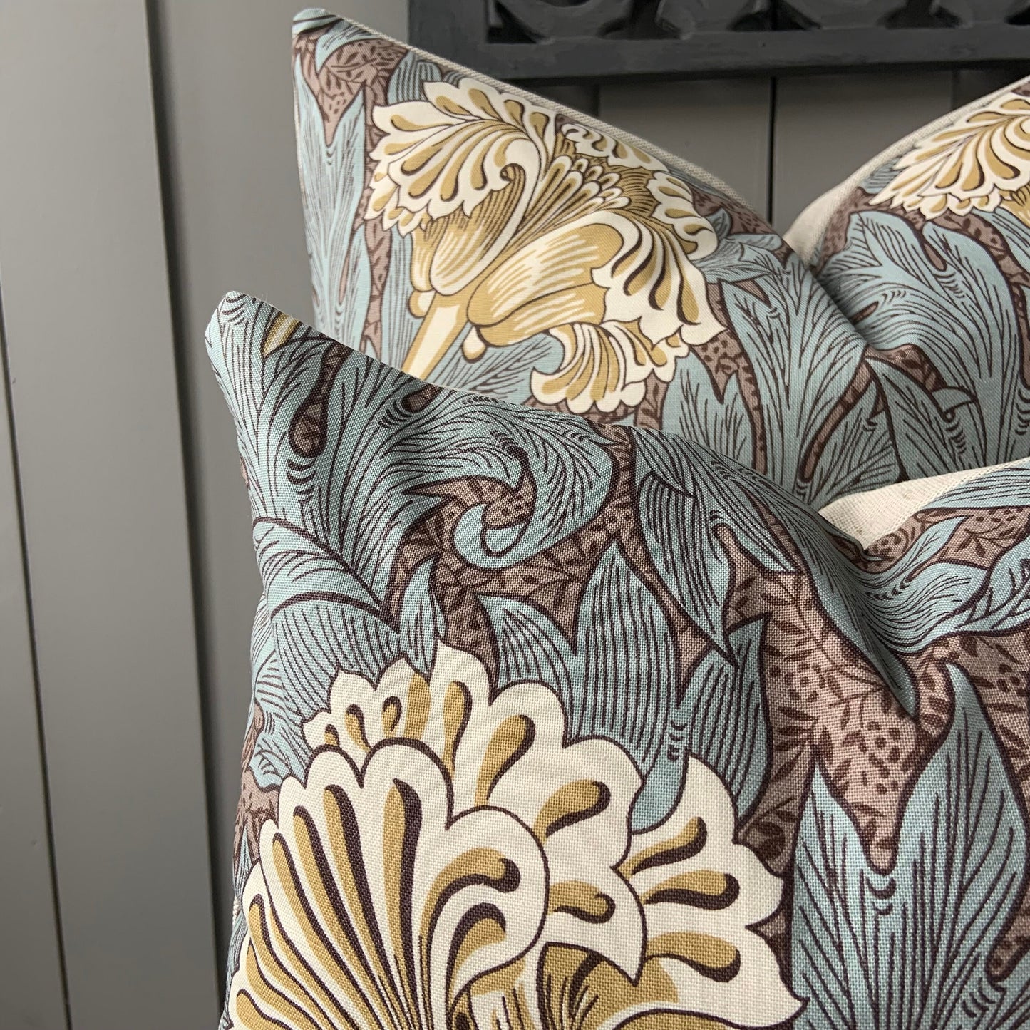 William Morris Fabric Tulip Bullrush Slate Vintage Designer Cushion Cover