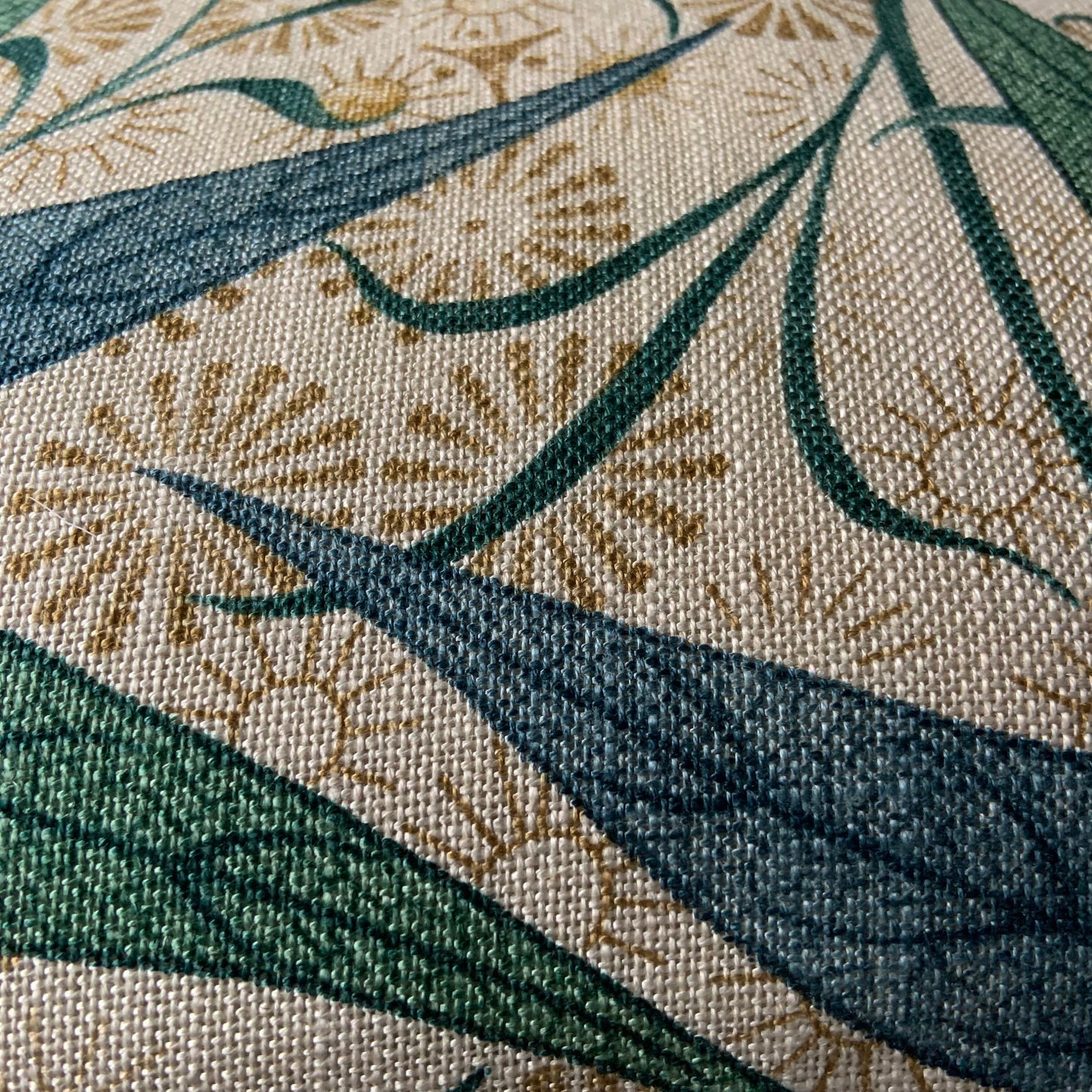 William Morris Luxury Designer Bamboo Vintage Blue Green Cushion Pillow Cover