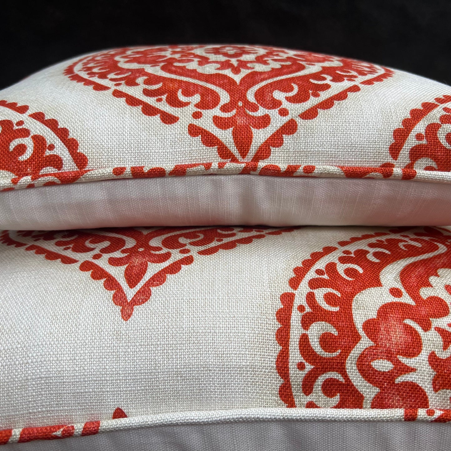 Jane Churchill Blakewater Designer Linen Orange Fabric Sofa Cushion Pillow Cover Throw