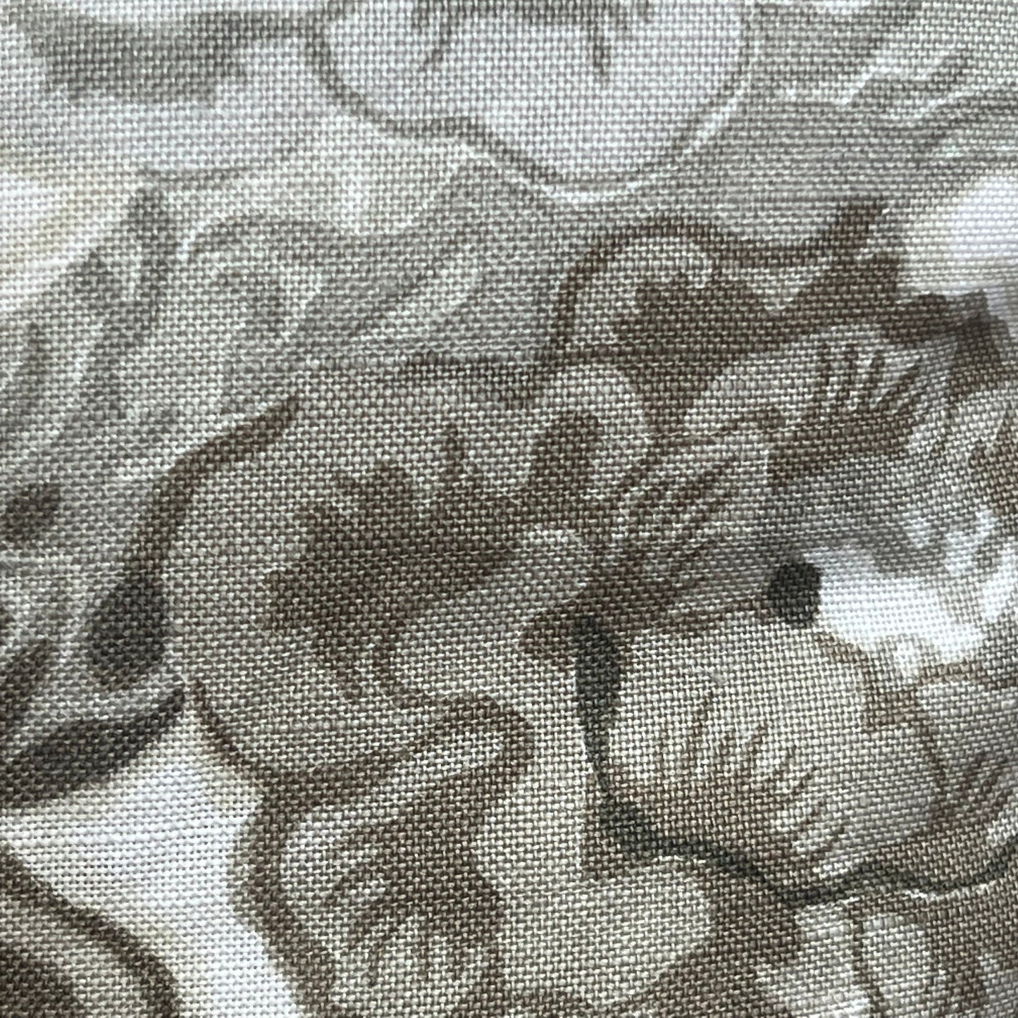 Schumacher Luxury Designer Bermuda Blossoms Beige Grey Cushion Pillow Sofa Cover
