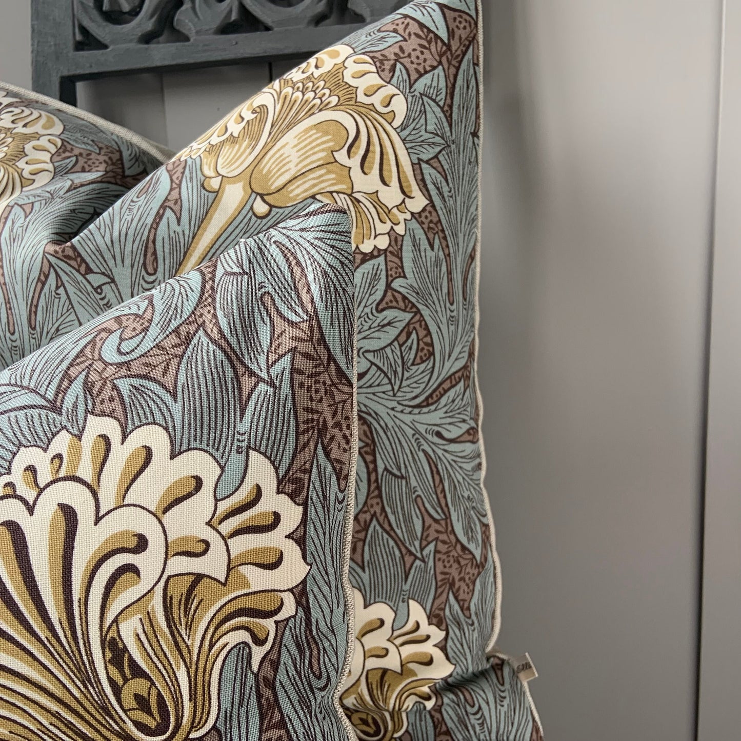 William Morris Fabric Tulip Bullrush Slate Vintage Designer Cushion Cover