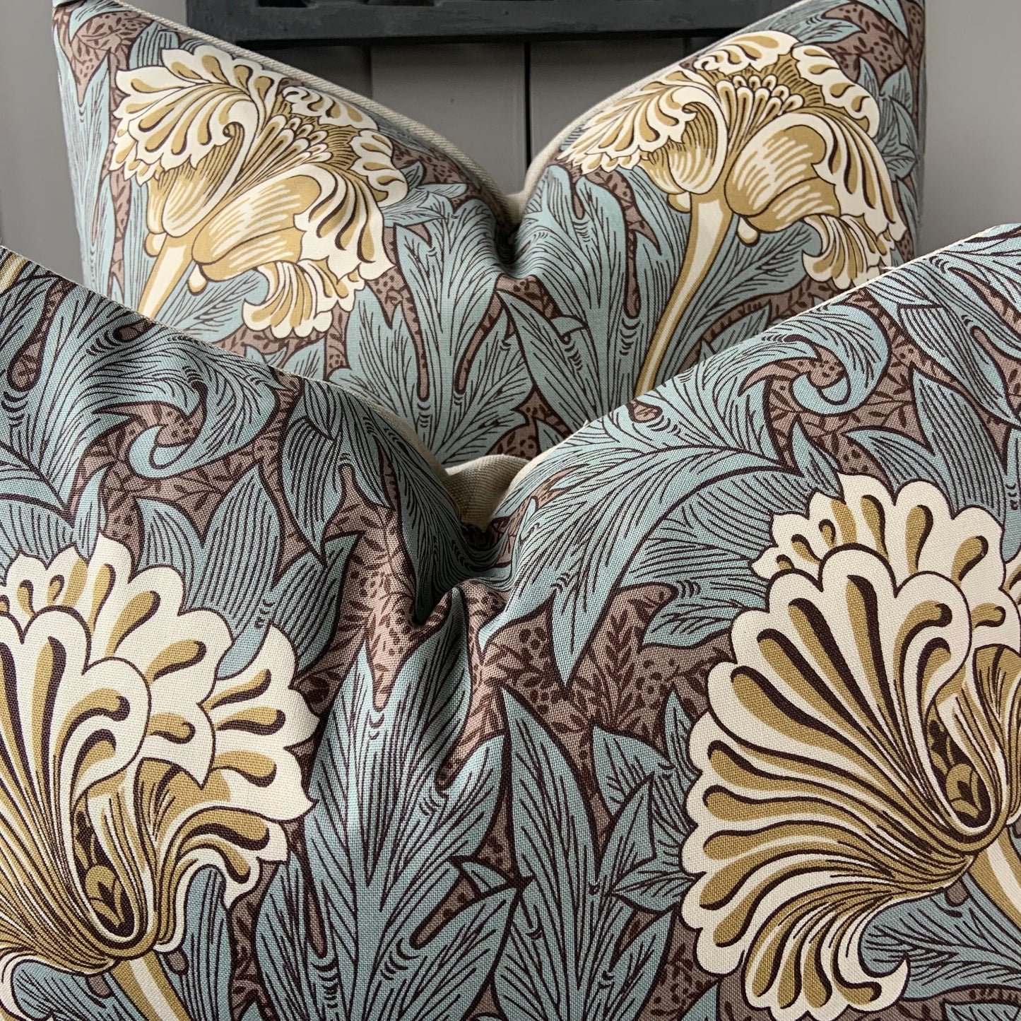 William Morris Fabric Tulip Bullrush Slate Vintage Designer Cushion Cover