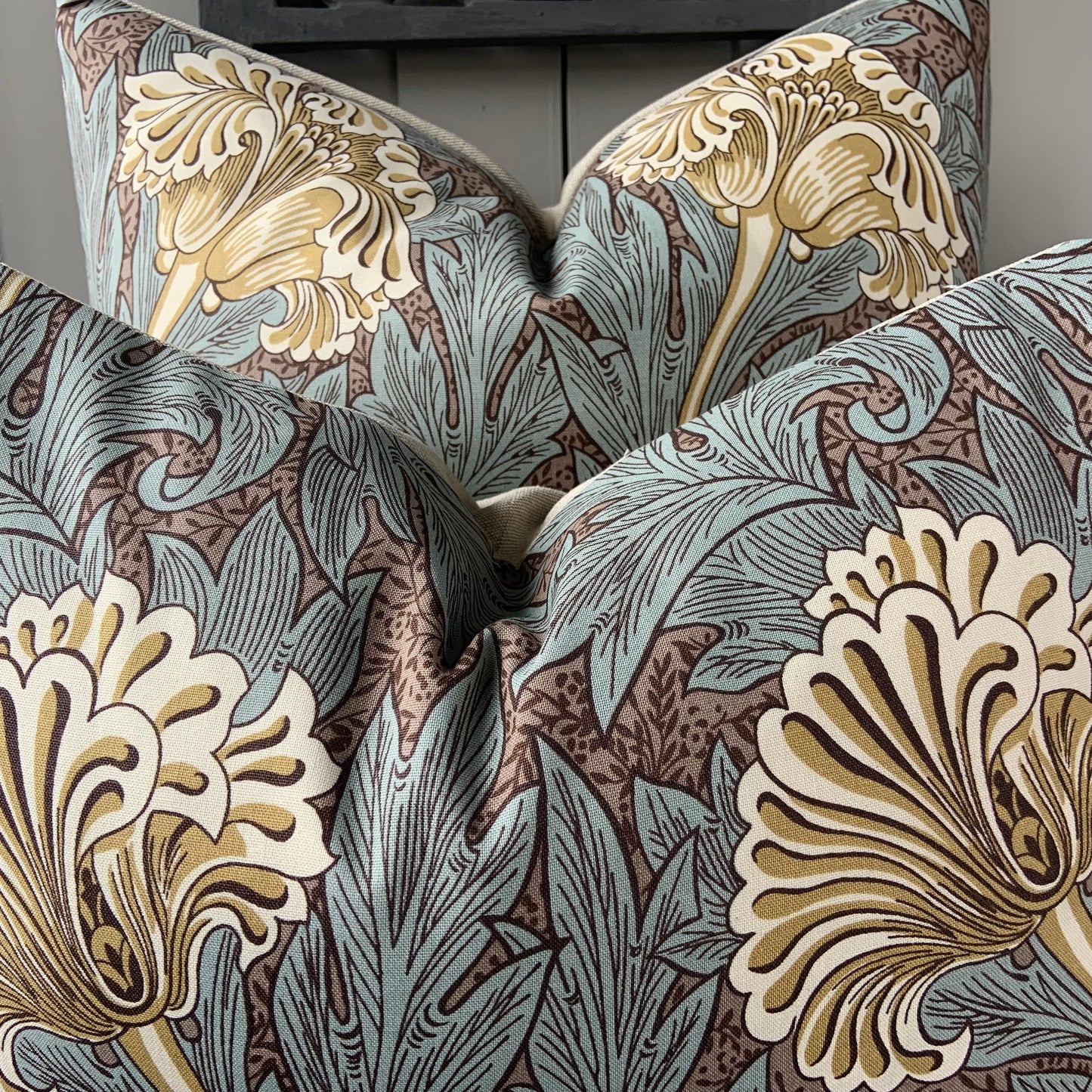William Morris Fabric Tulip Bullrush Slate Vintage Designer Cushion Cover