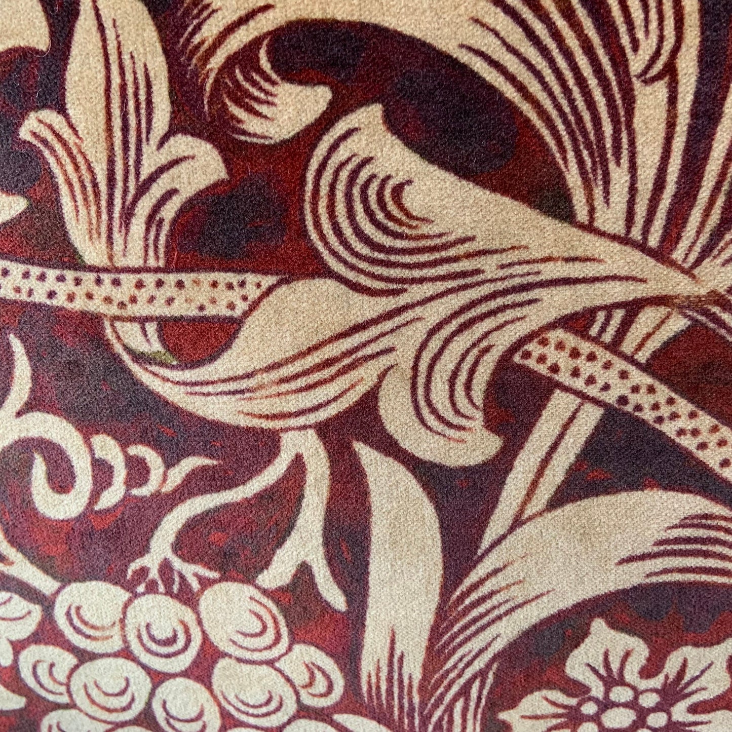 William Morris Luxury Designer Sunflower Red Velvet Vintage Cushion Pillow Throw Cover