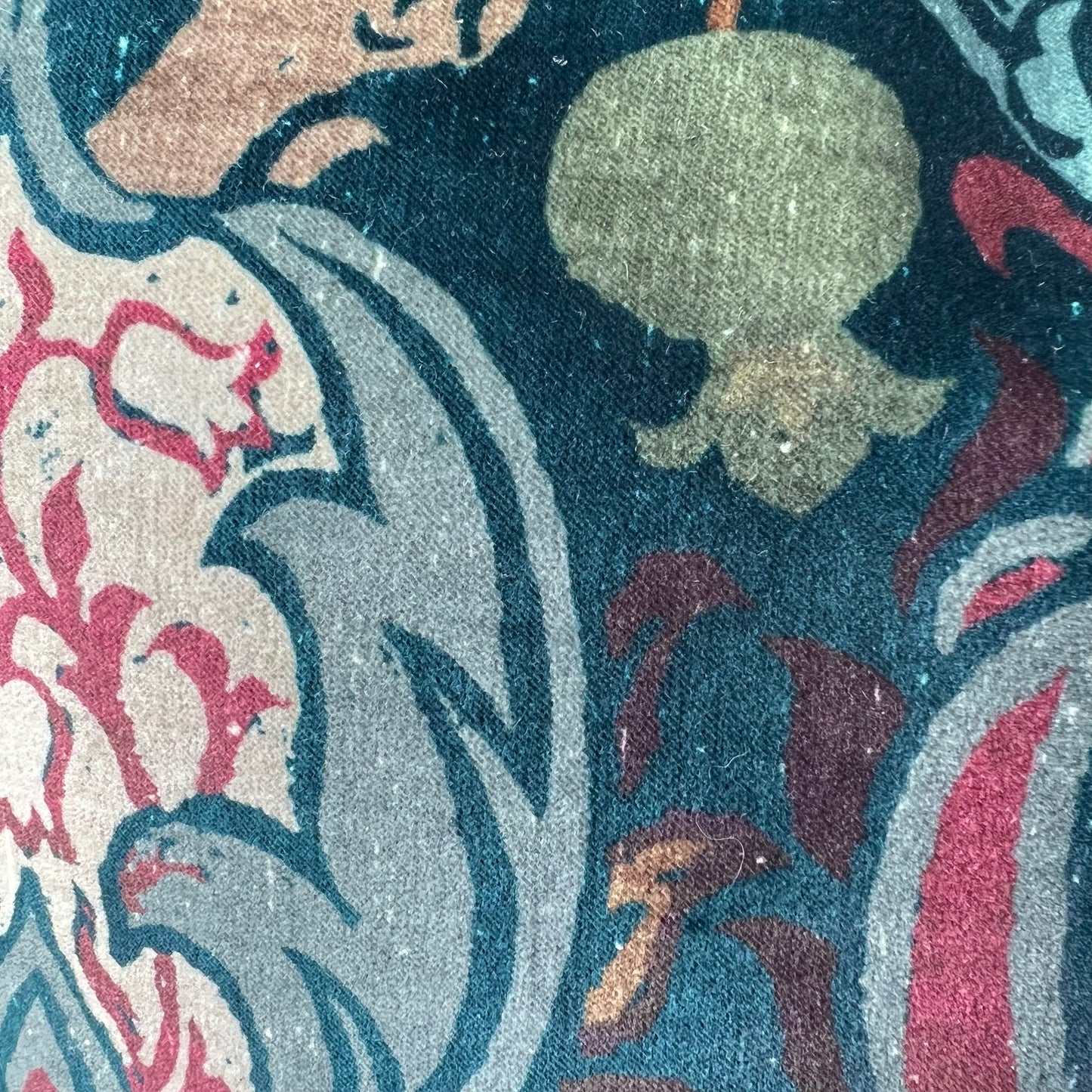 William Morris Luxury Designer Granada Indigo Blue Velvet Vintage Cushion Pillow Throw Cover