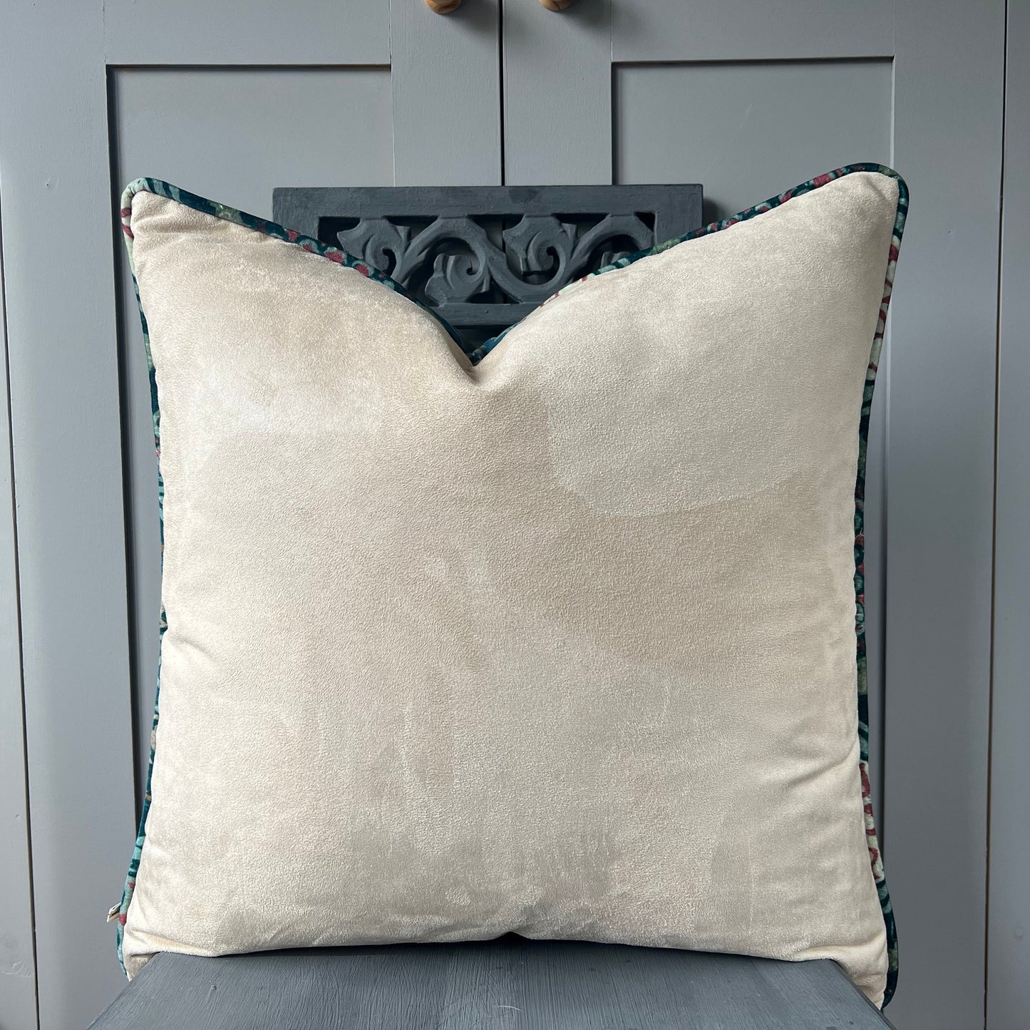 William Morris Luxury Designer Granada Indigo Blue Velvet Vintage Cushion Pillow Throw Cover