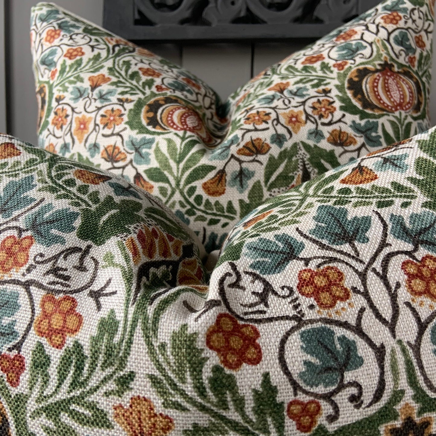 William Morris Little Chintz Green Fabric Vintage Designer cushion Pillow Cover
