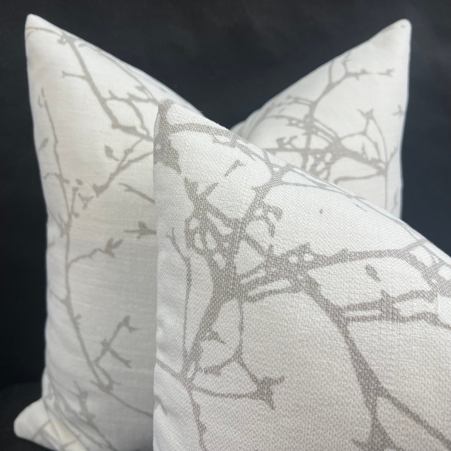 Romo Luxury Designer Arbor Cream Taupe Contemporary Cushion Pillow Cover