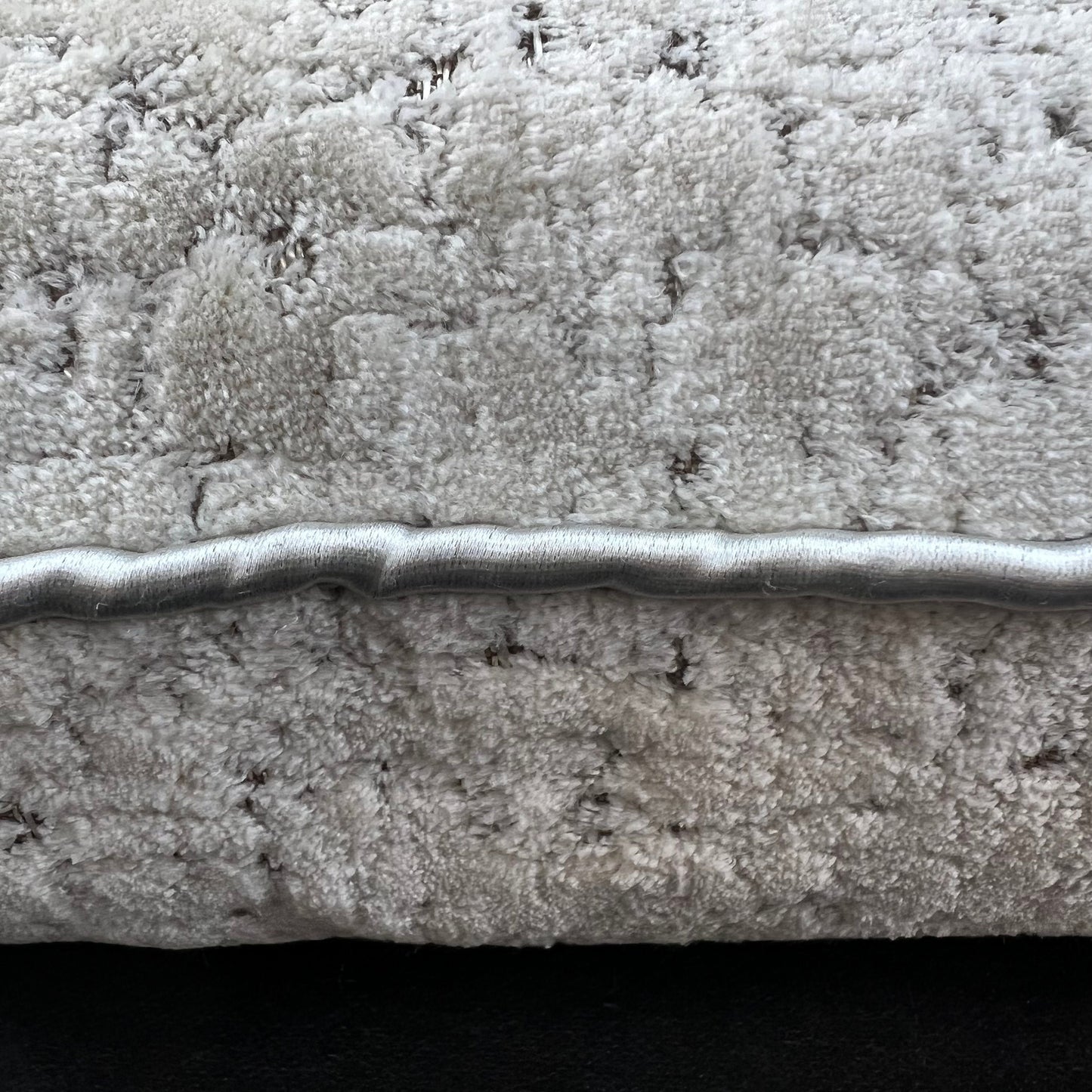 Zinc Luxury Designer Velvet Hutton Contemporary Neutral Silver Cushion Pillow Throw Cover