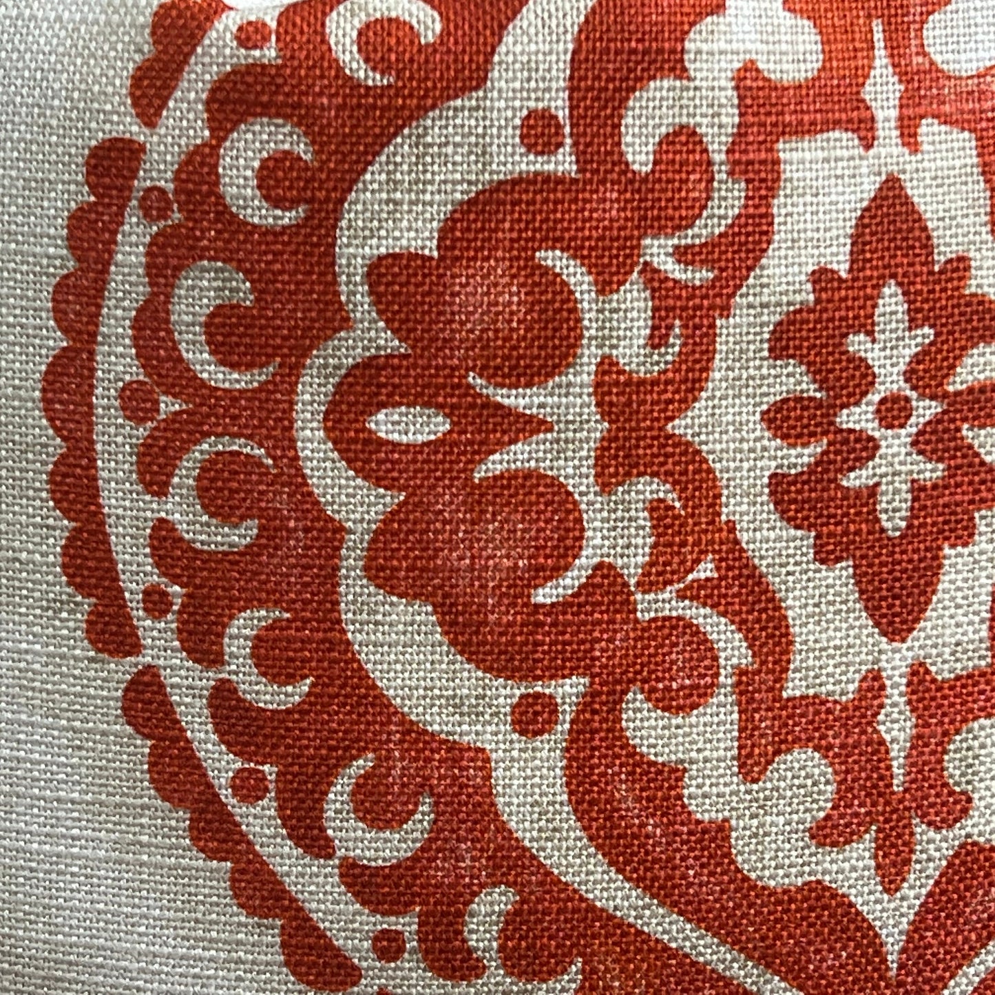 Jane Churchill Blakewater Designer Linen Orange Fabric Sofa Cushion Pillow Cover Throw