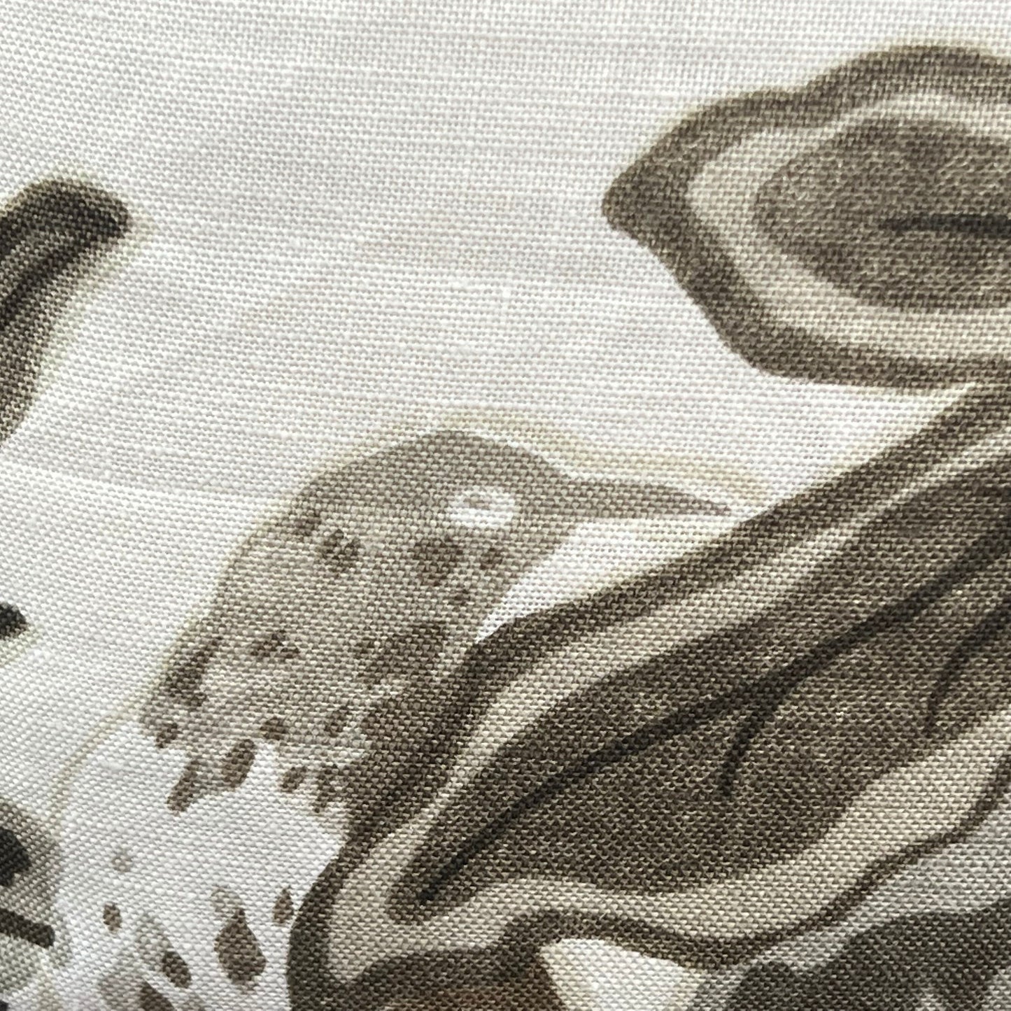 Schumacher Luxury Designer Bermuda Blossoms Beige Grey Cushion Pillow Sofa Cover