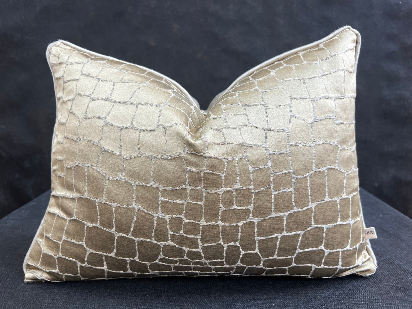 Sahco Gold Animal Skin Luxury Designer Decorative Cushion Pillow Throw Cover