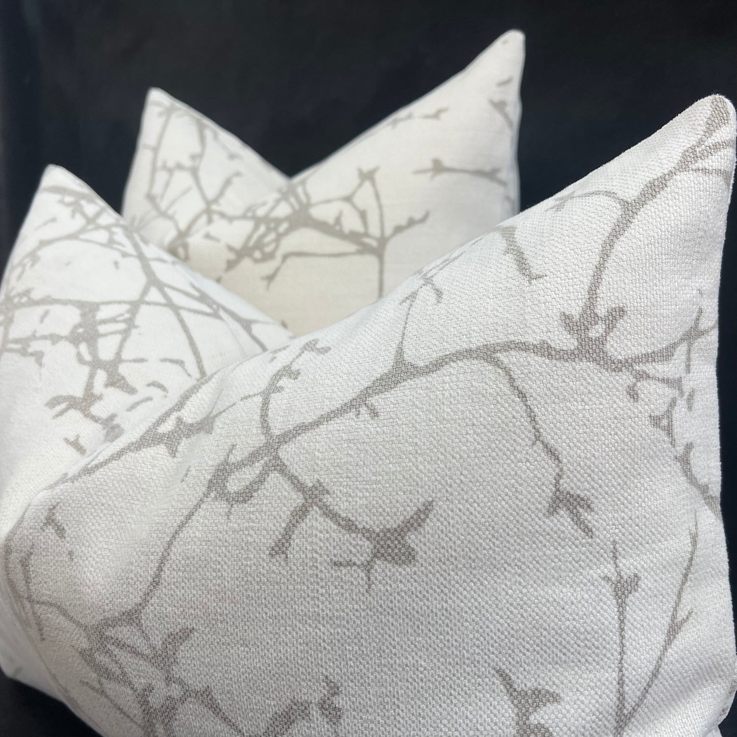 Romo Luxury Designer Arbor Cream Taupe Contemporary Cushion Pillow Cover