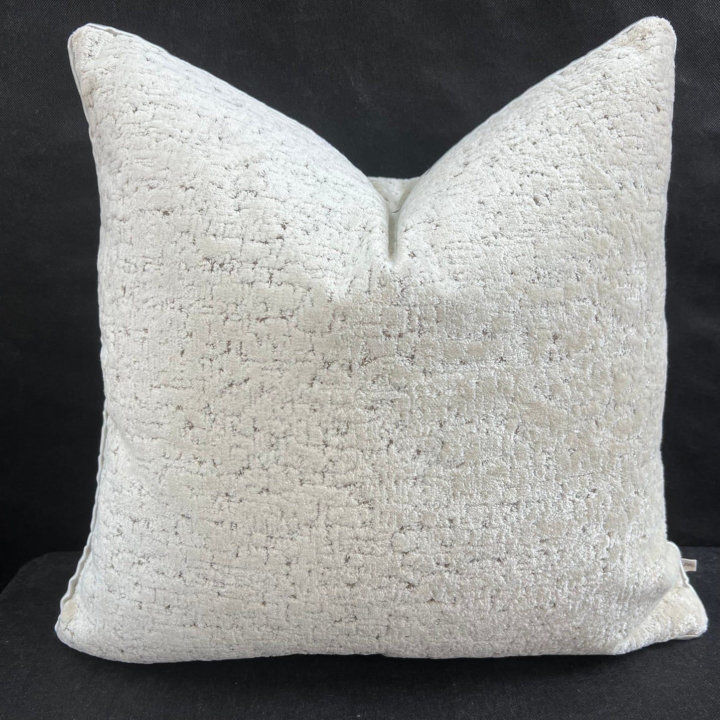 Zinc Luxury Designer Velvet Hutton Contemporary Neutral Silver Cushion Pillow Throw Cover
