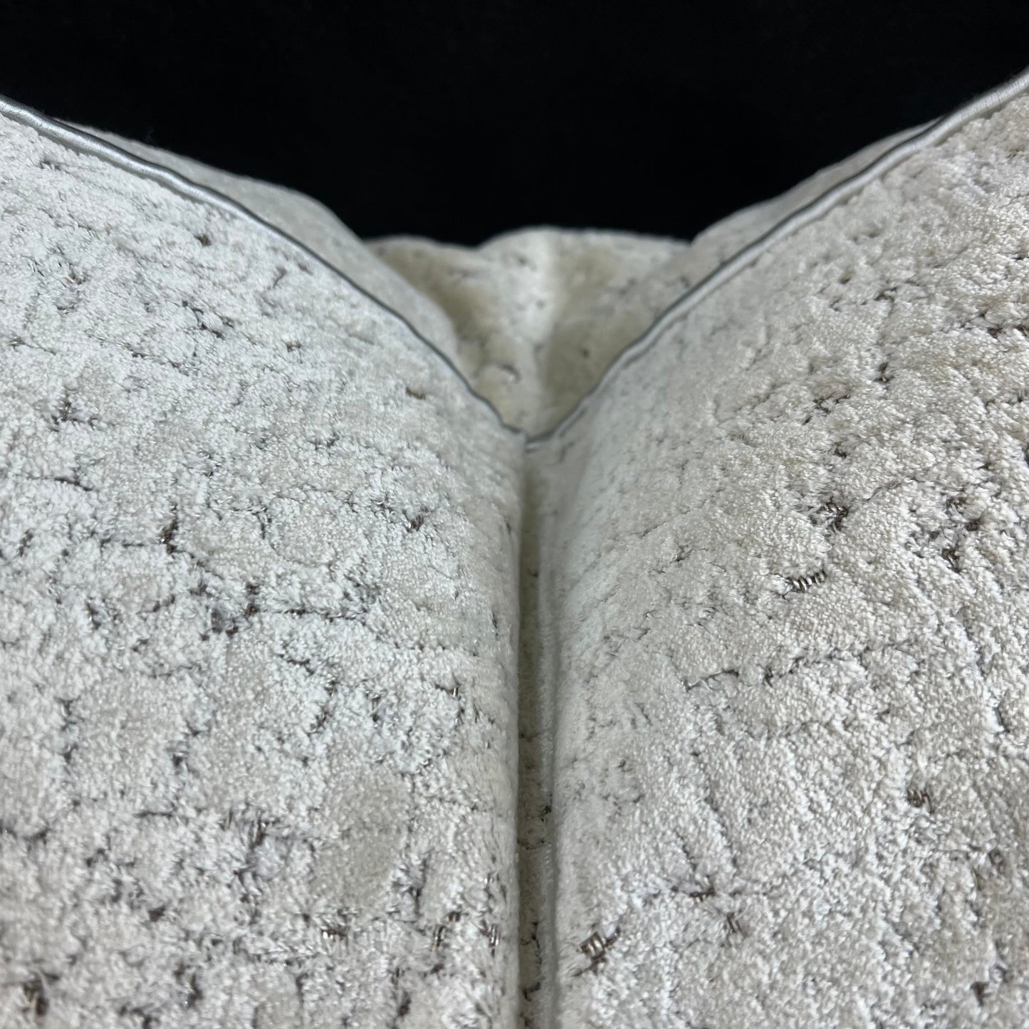 Zinc Luxury Designer Velvet Hutton Contemporary Neutral Silver Cushion Pillow Throw Cover