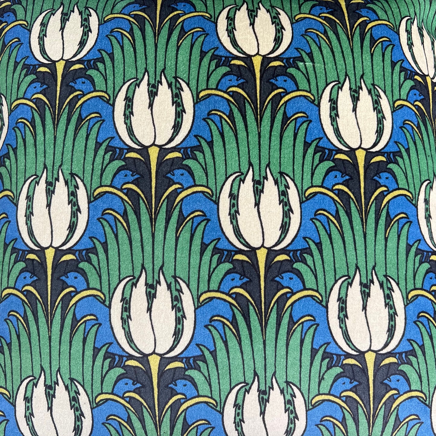 Sanderson Luxury Designer Tulip and Bird Blue Green Black Cushion Pillow Throw Cover
