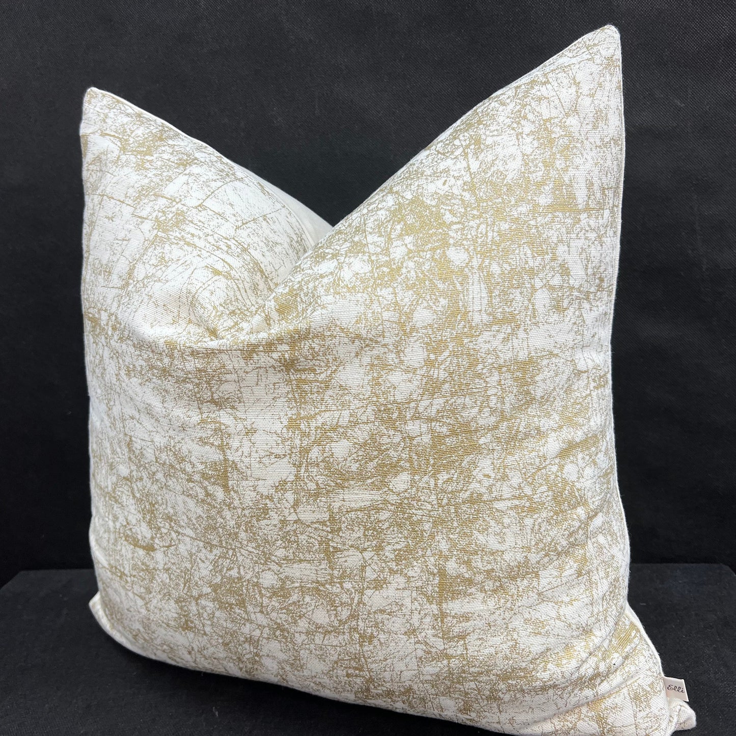 Luxury Designer Abstract Gold Cream Cushion Pillow Throw Cover