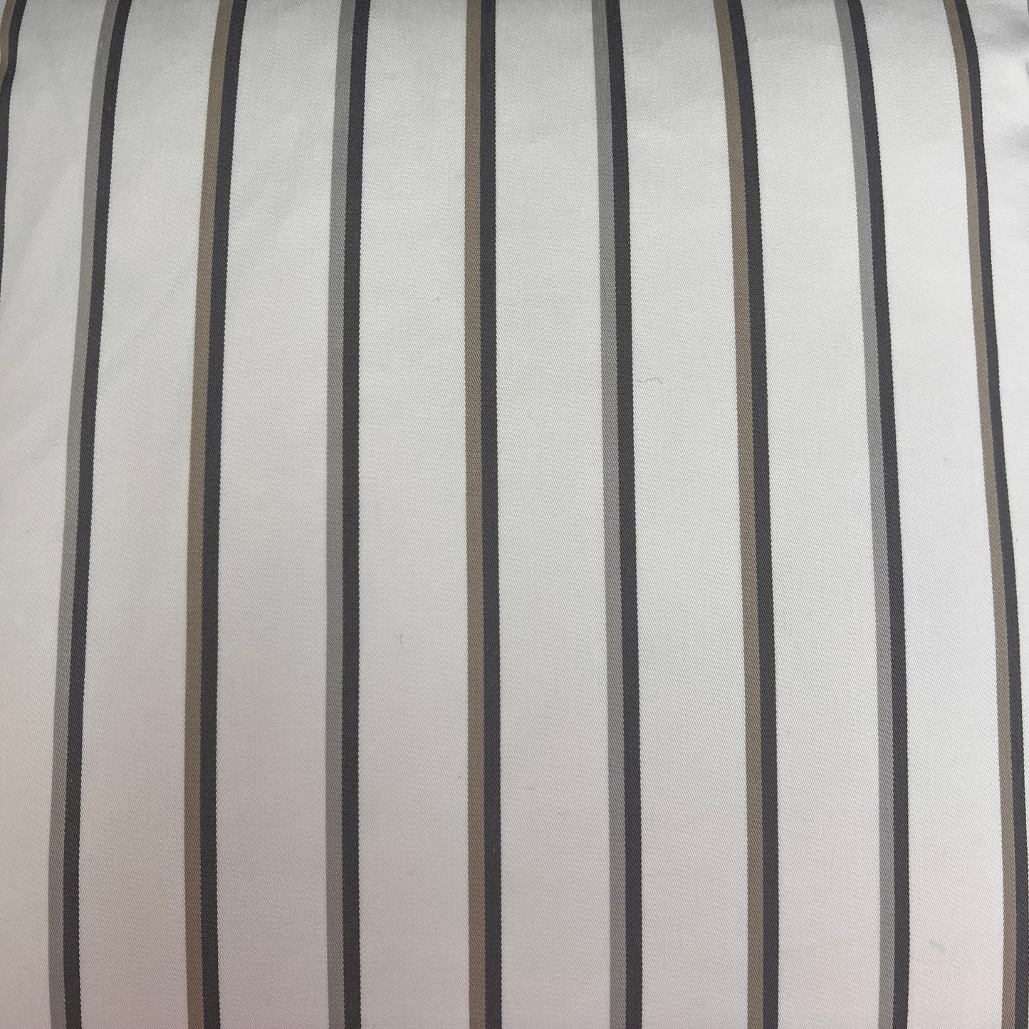 Luxury Designer White Grey Striped Cotton Fabric Cushion Pillow Throw Cover