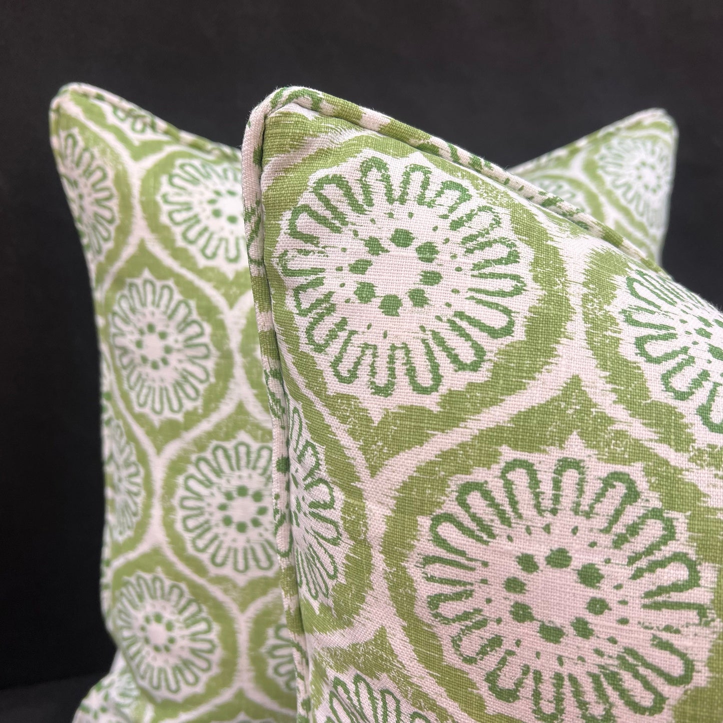 Rapture and Wright Daisy Chain Green White Cushion Pillow Throw Cover