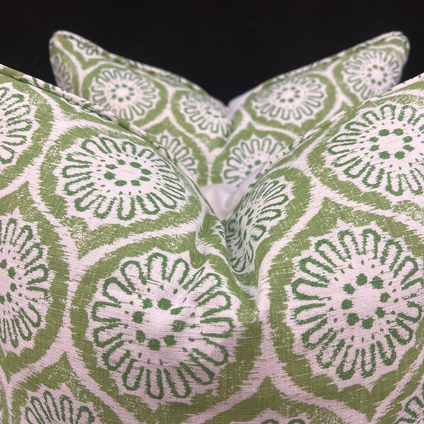 Rapture and Wright Daisy Chain Green White Cushion Pillow Throw Cover
