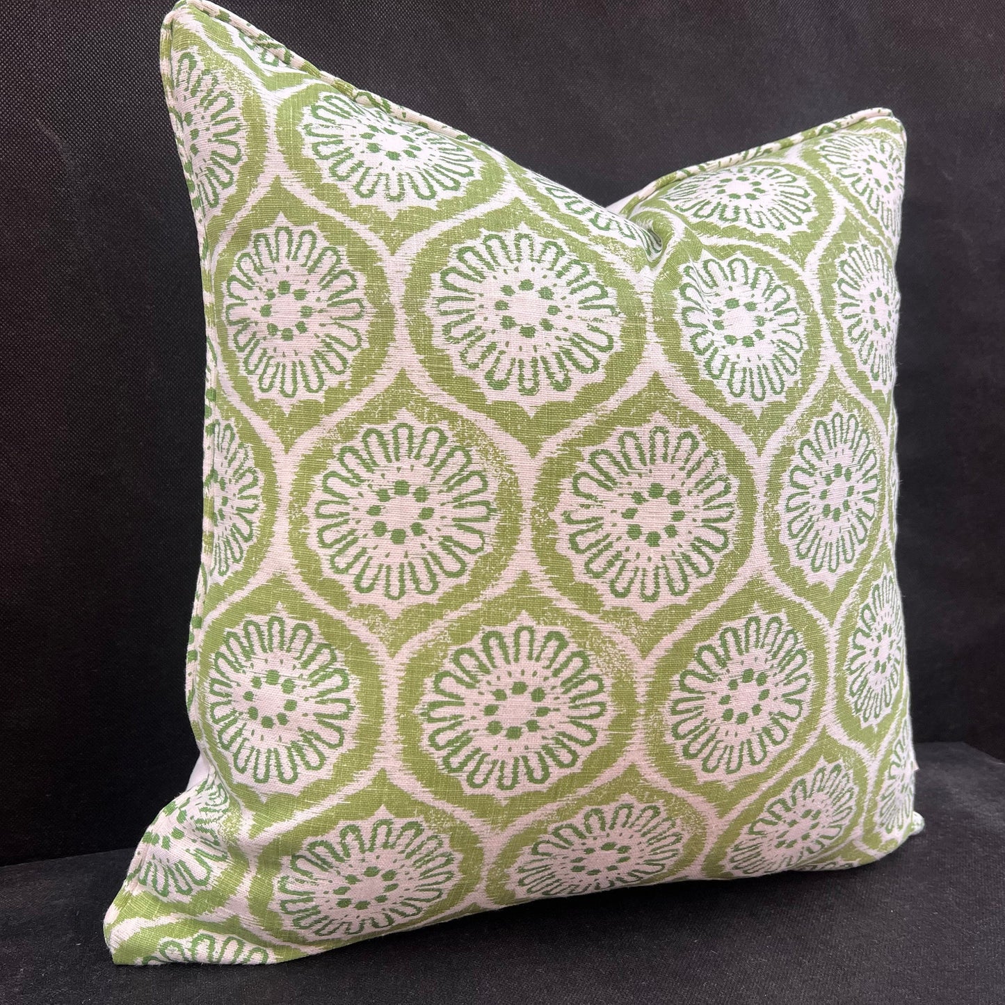 Rapture and Wright Daisy Chain Green White Cushion Pillow Throw Cover