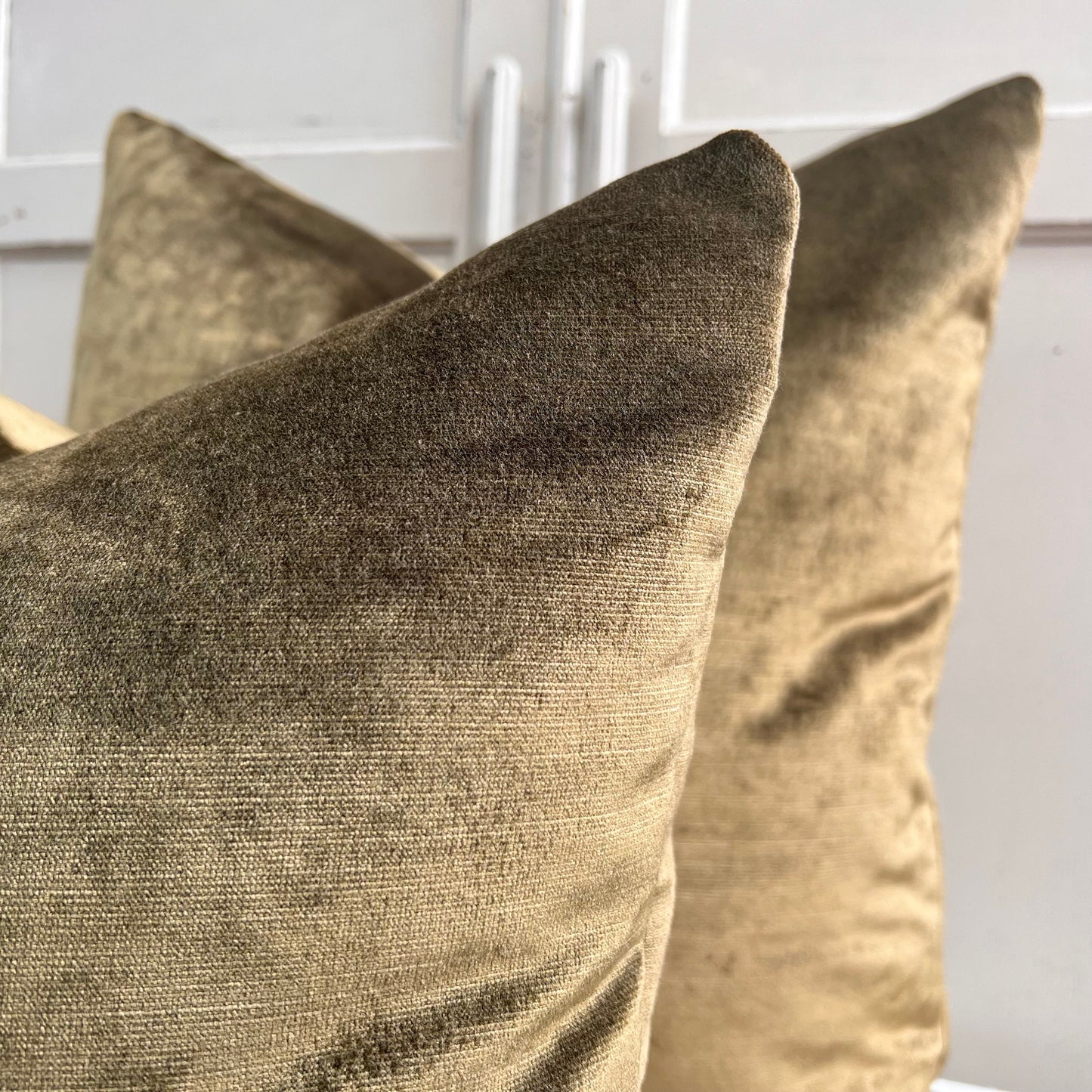 Designers Guild Luxury Glenville Forest Plain Velvet Cushion Pillow Sofa Cover