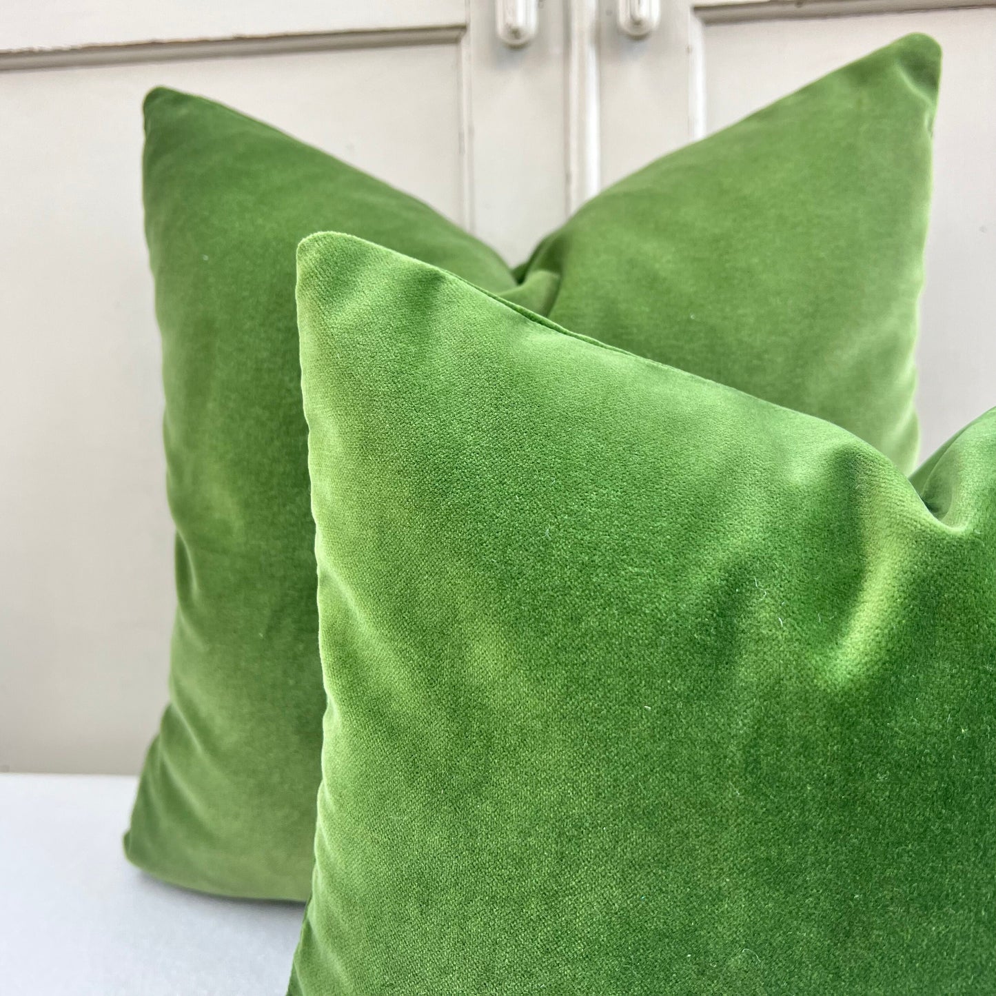 Designers Guild Cassia Luxury Decorative Green Velvet Cushion Pillow Cover