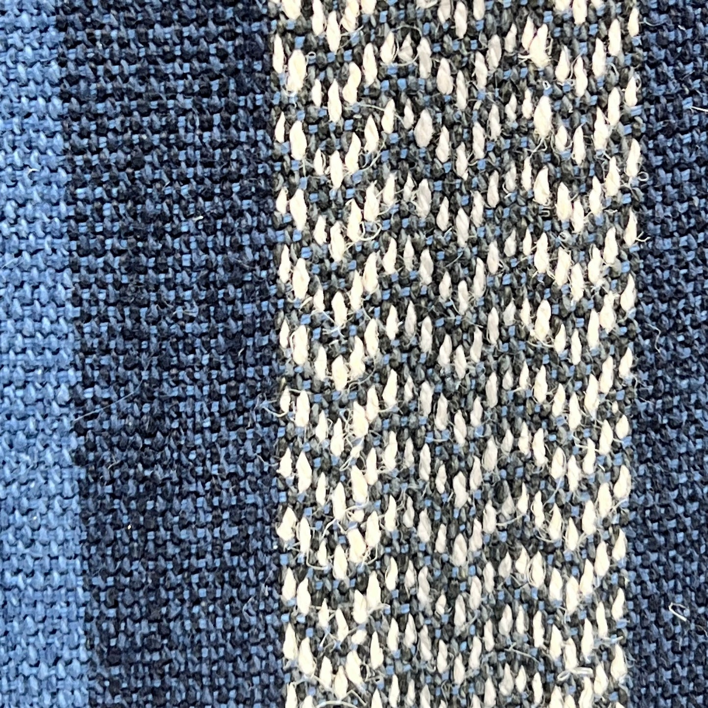 William Yeoward Striped Blue Grey Weave Fabric Cushion Pillow Cover