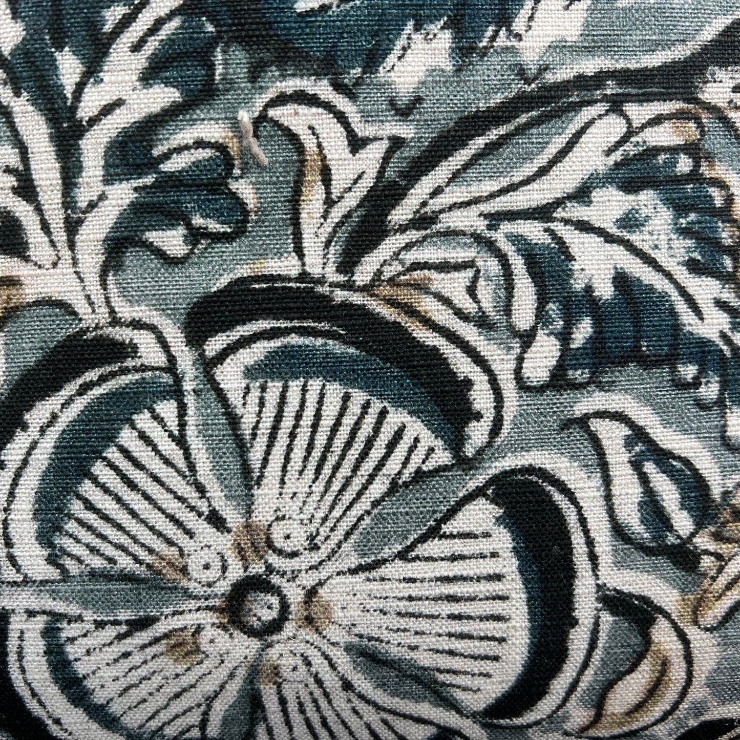 William Yeoward Kalamos Blue Black Contemporary Fabric Cushion Pillow Cover
