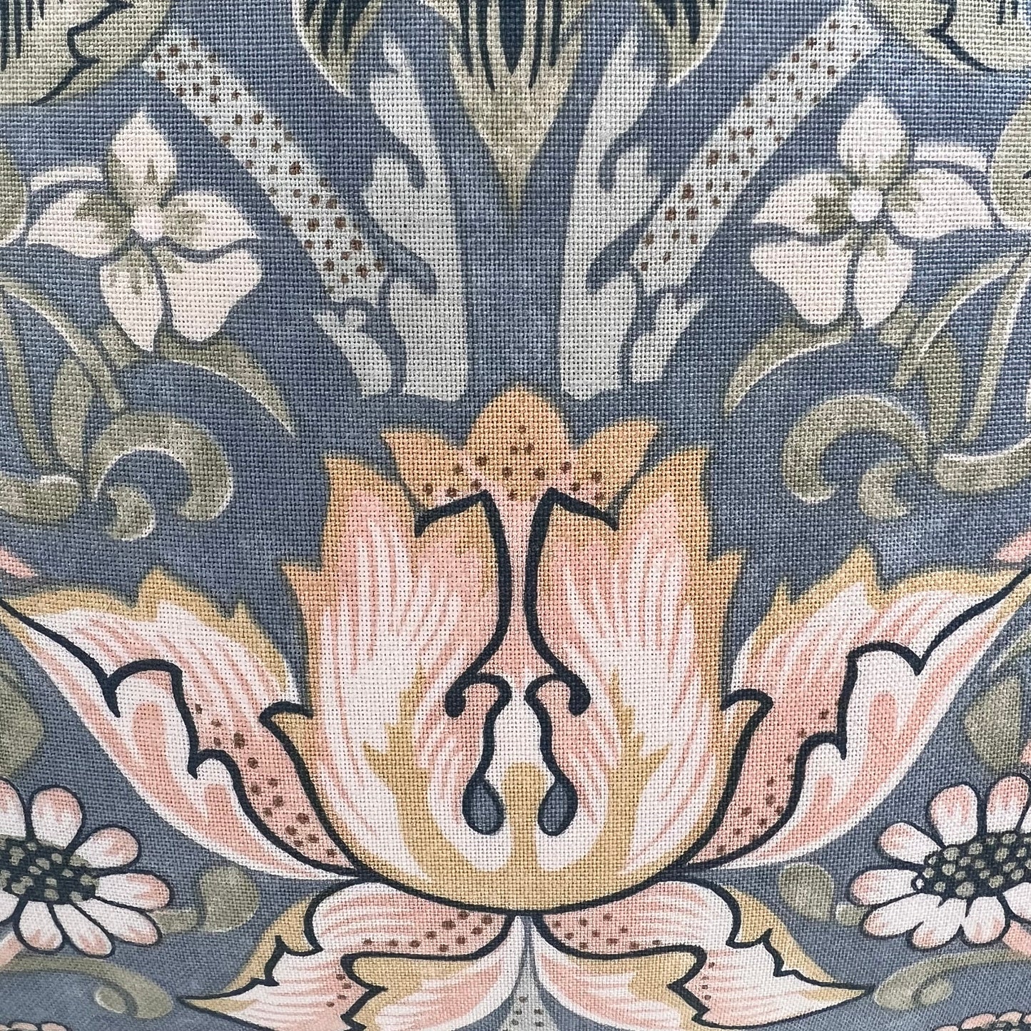 William Morris Fabric Cushion Cover Strawberry Thief Slate Blue Designer Sofa Throw Pillow