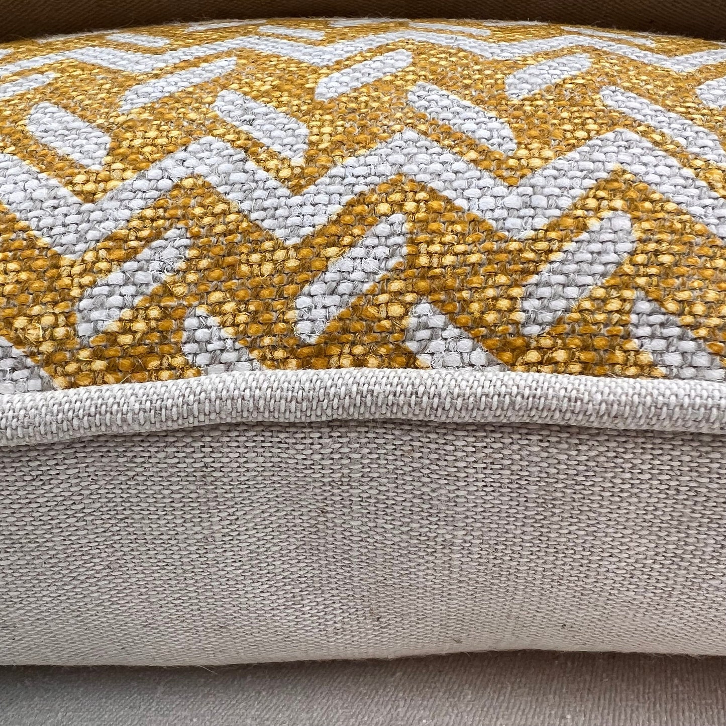 Cushions Made In Fermoie Chiltern Luxury Designer Decorative Neutral Yellow Linen Cushion Pillow Throw Cover