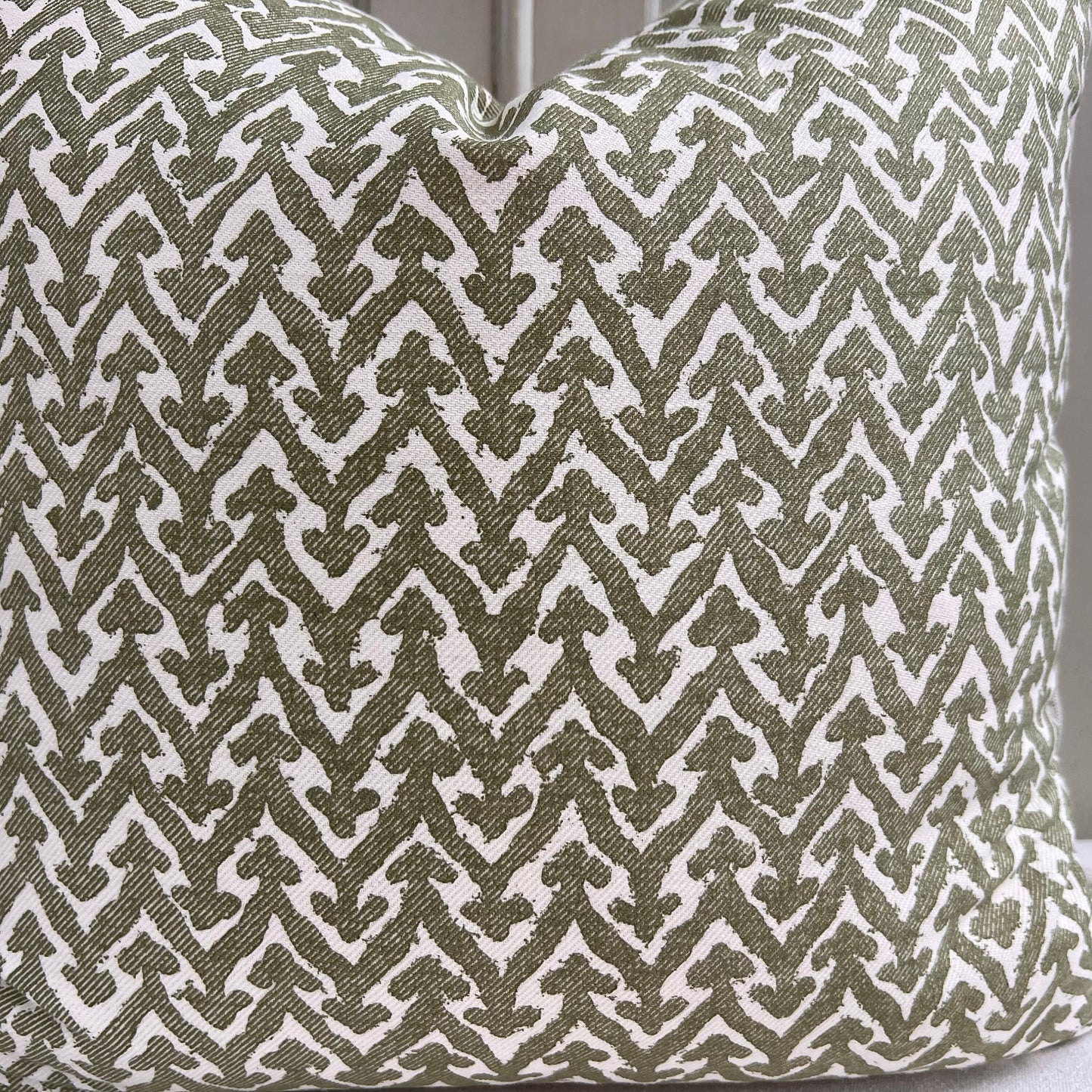 Cushions Made In Fermoie Rabanna Cotton Decorative Neutral Green Cushion Pillow Throw Cover