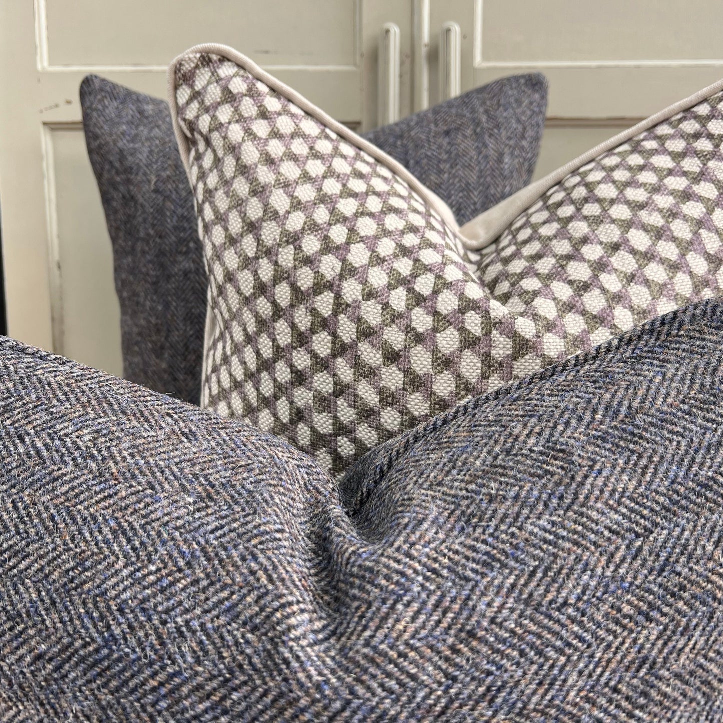 Cushions Made In Fermoie Wicker Luxury Designer Decorative Black Plum Linen Cushion Pillow Throw Cover