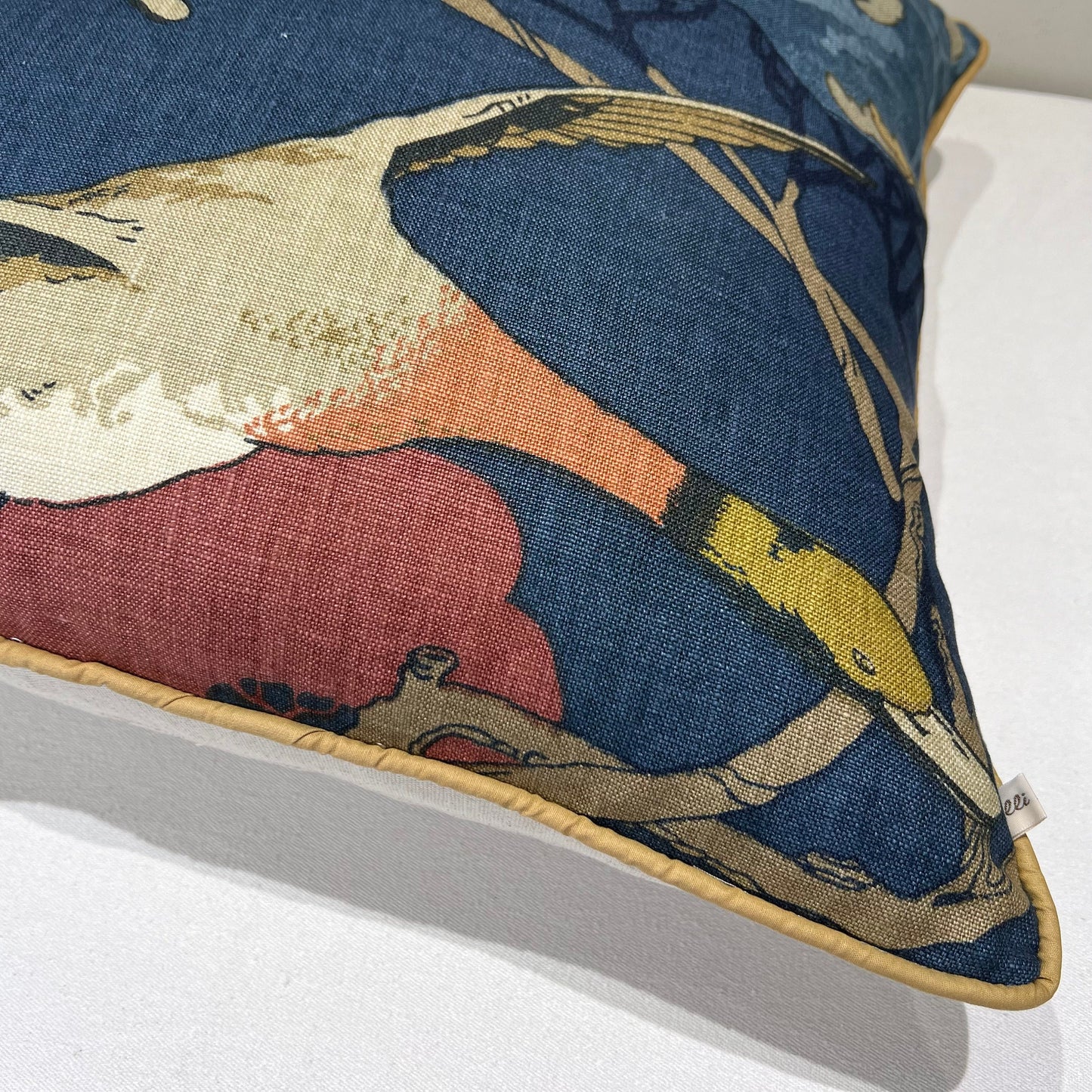 Luxury Designer Mulberry Flying Ducks Blue Luxury Cushion Pillow Cover